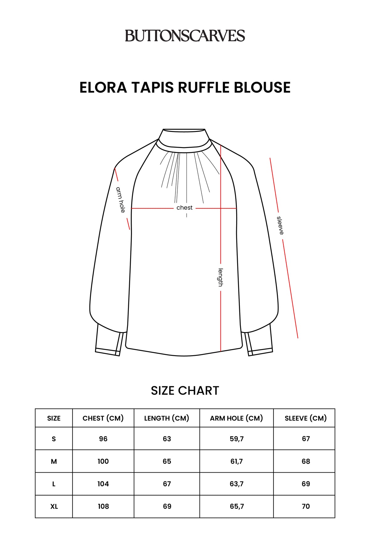Elora Tapis Ruffle Blouse - Wheat