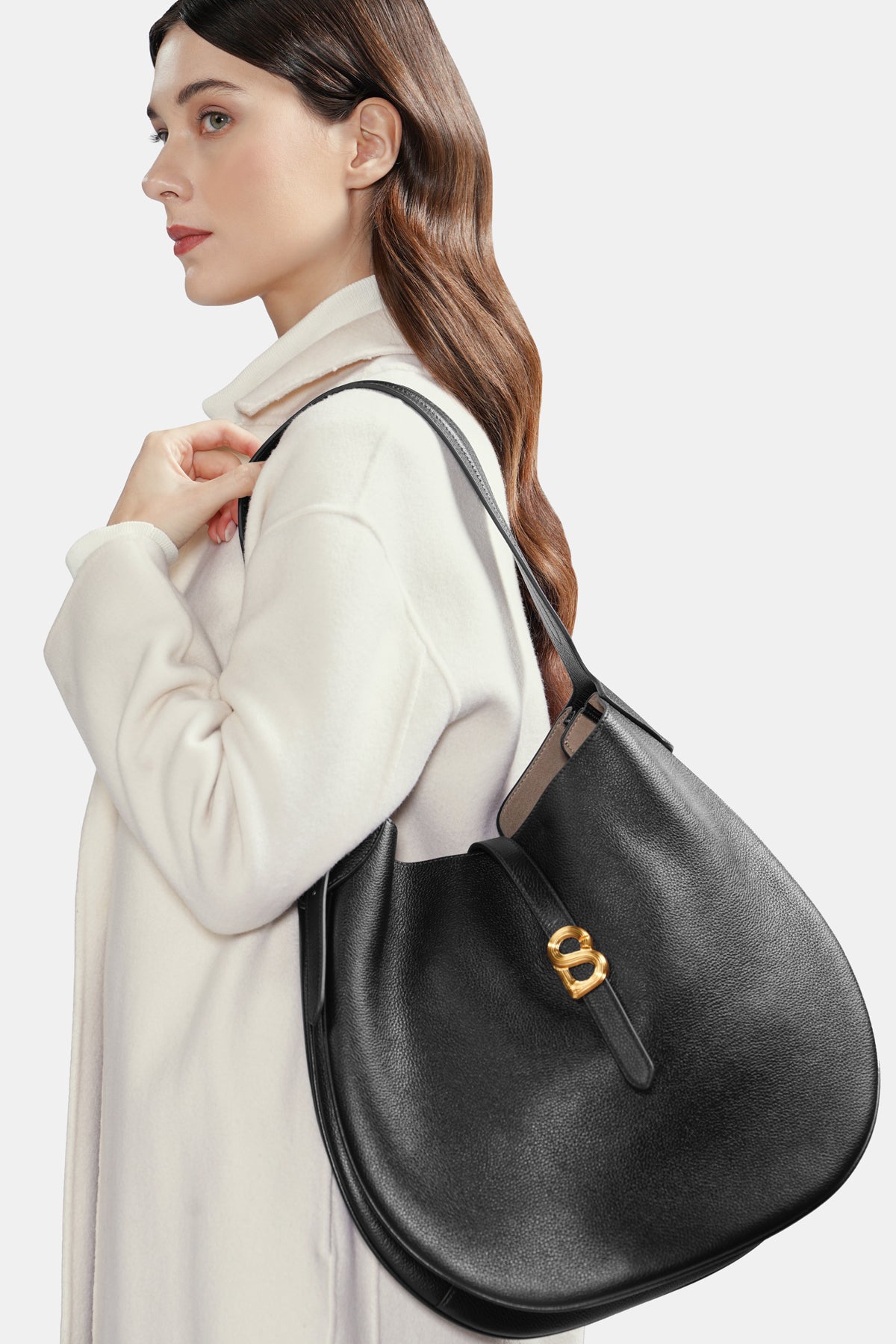 Halo Hobo Bag - Black