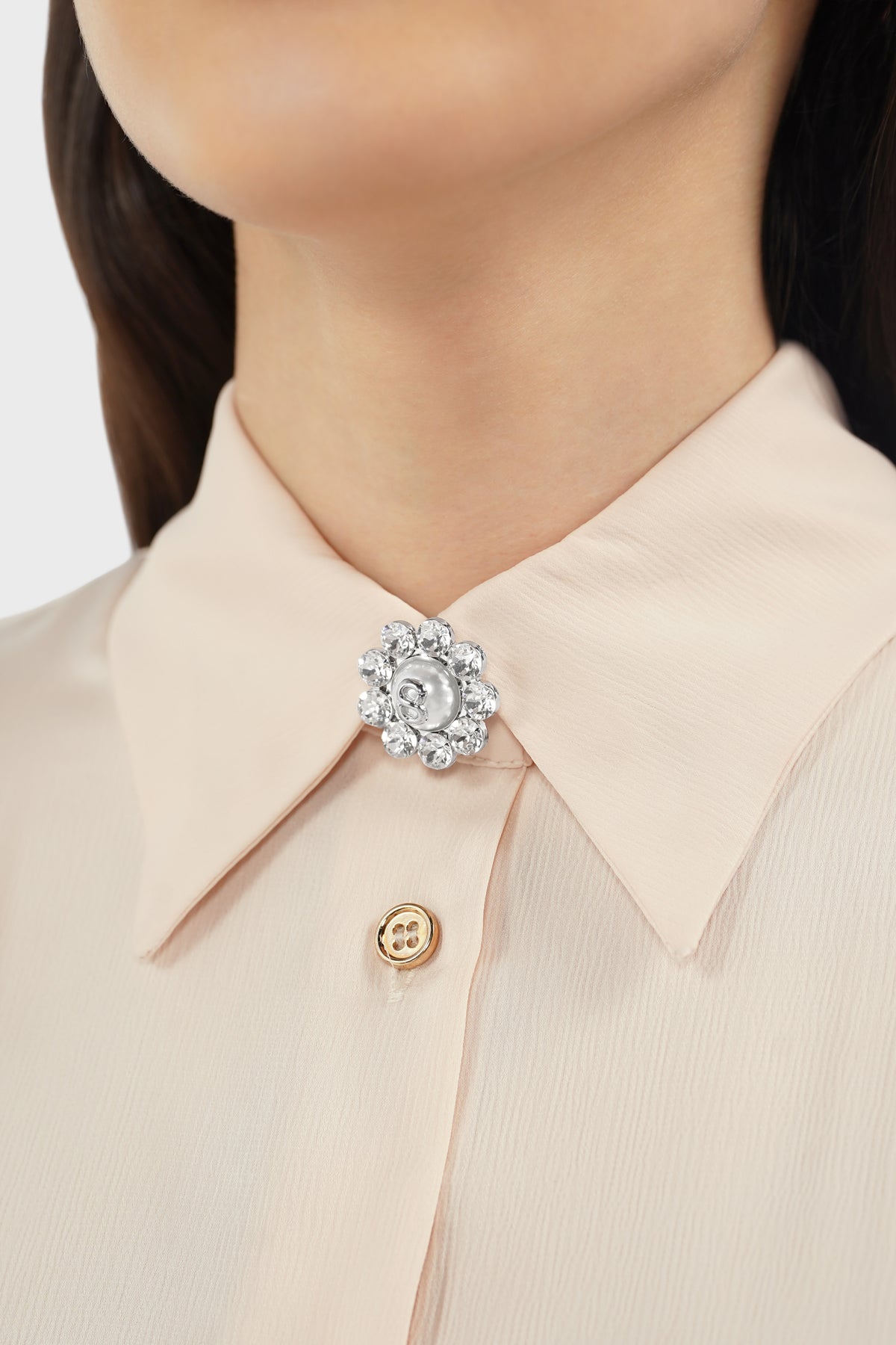 Hana Button Cover - Silver