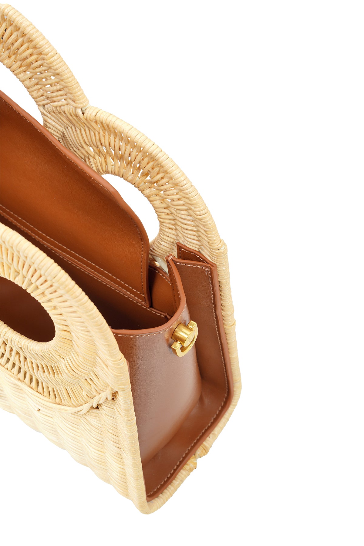 Hold Me Rattan Çanta Küçük - Karamel