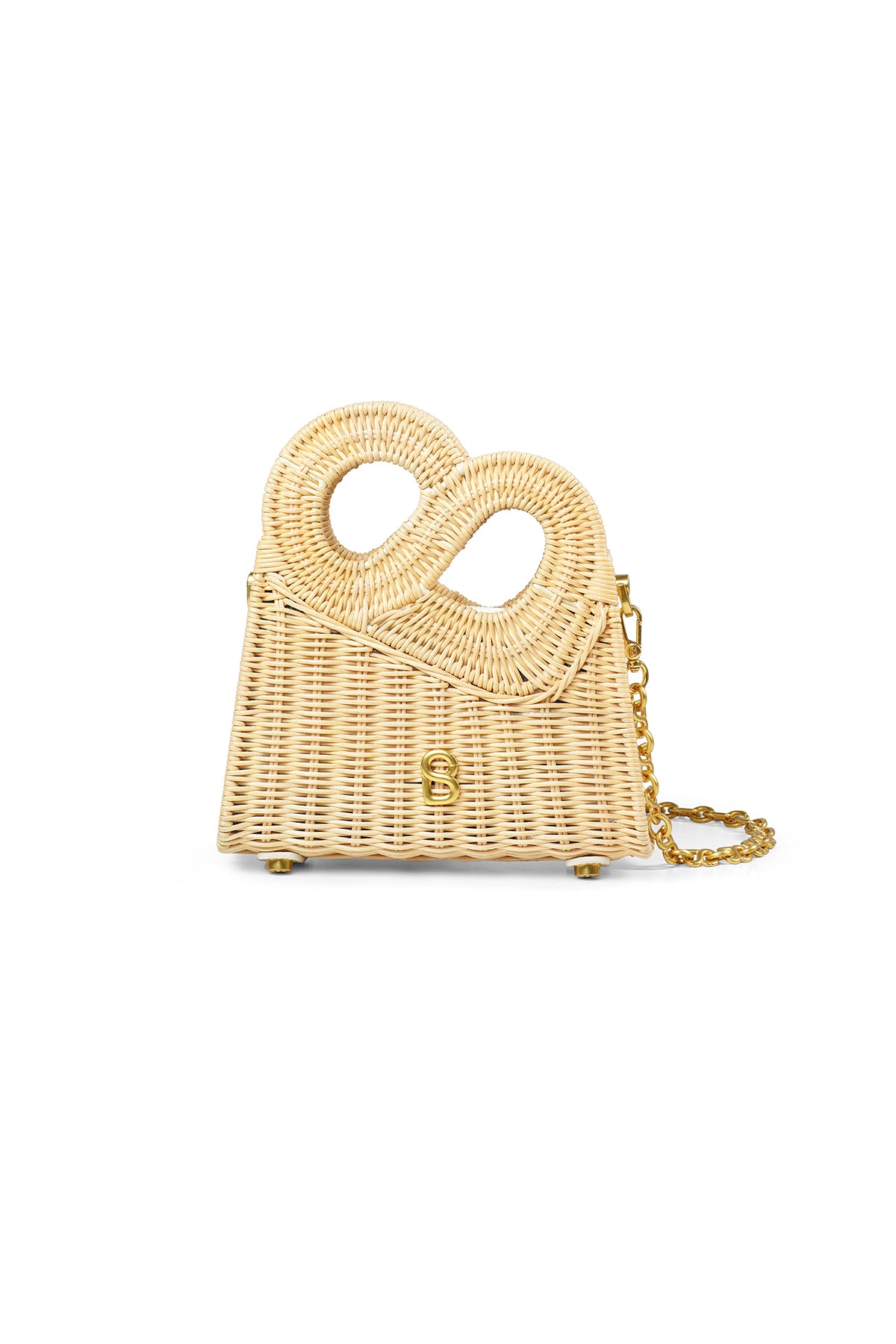 Hold Me Rattan Çanta Küçük - Beyaz