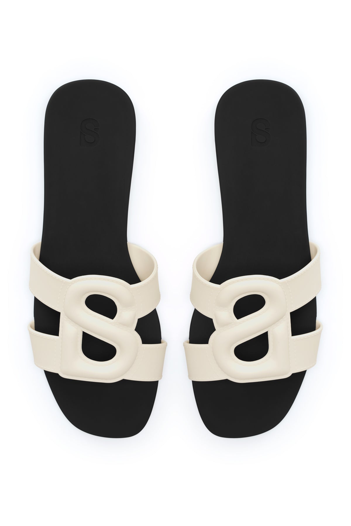 Kefi Slide Sandal - White Black