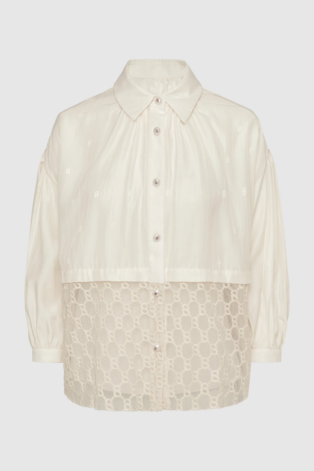 Louisa Embroidery Shirt - Ivory