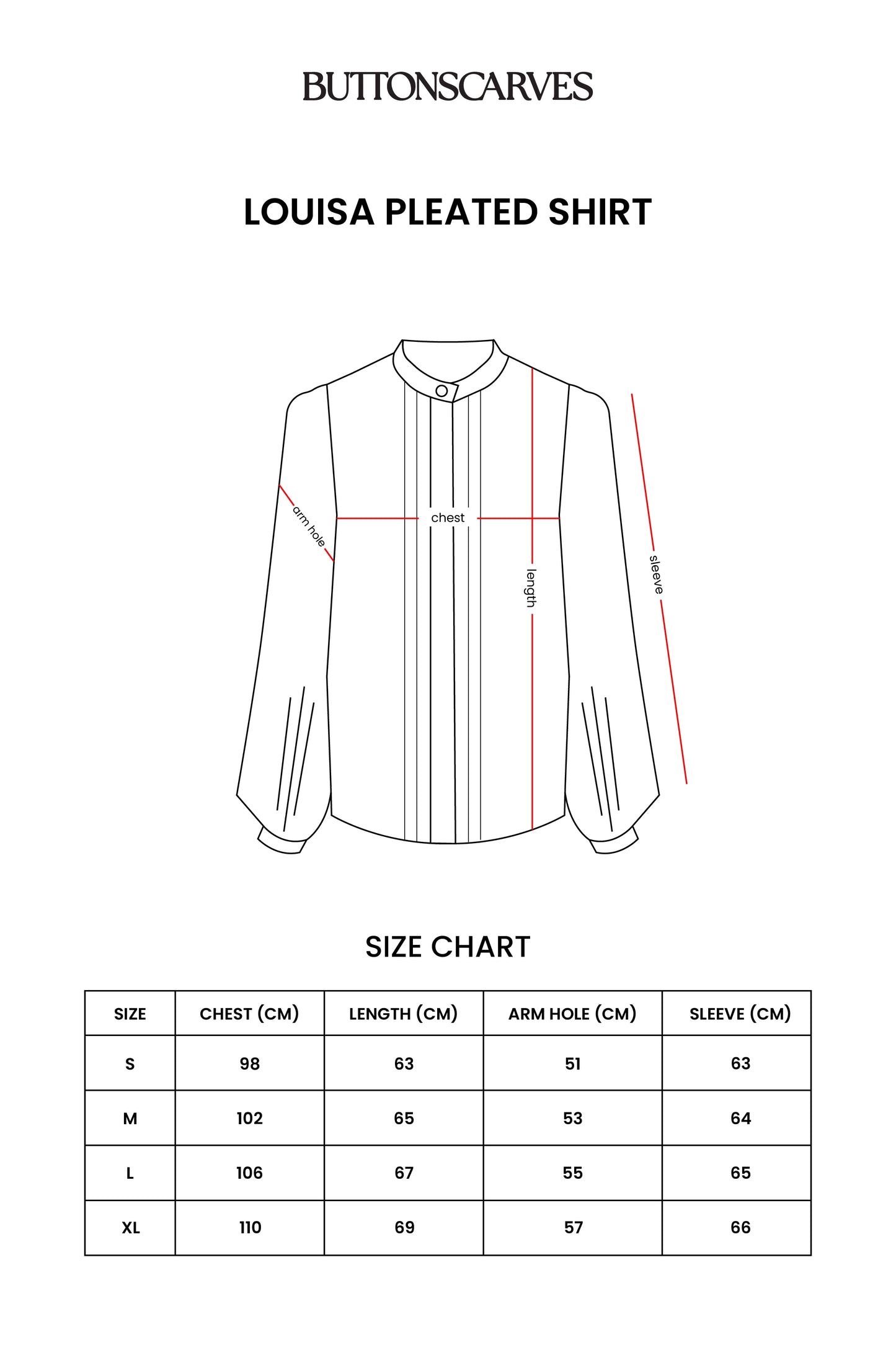 Louisa Pleated Shirt - Ivory