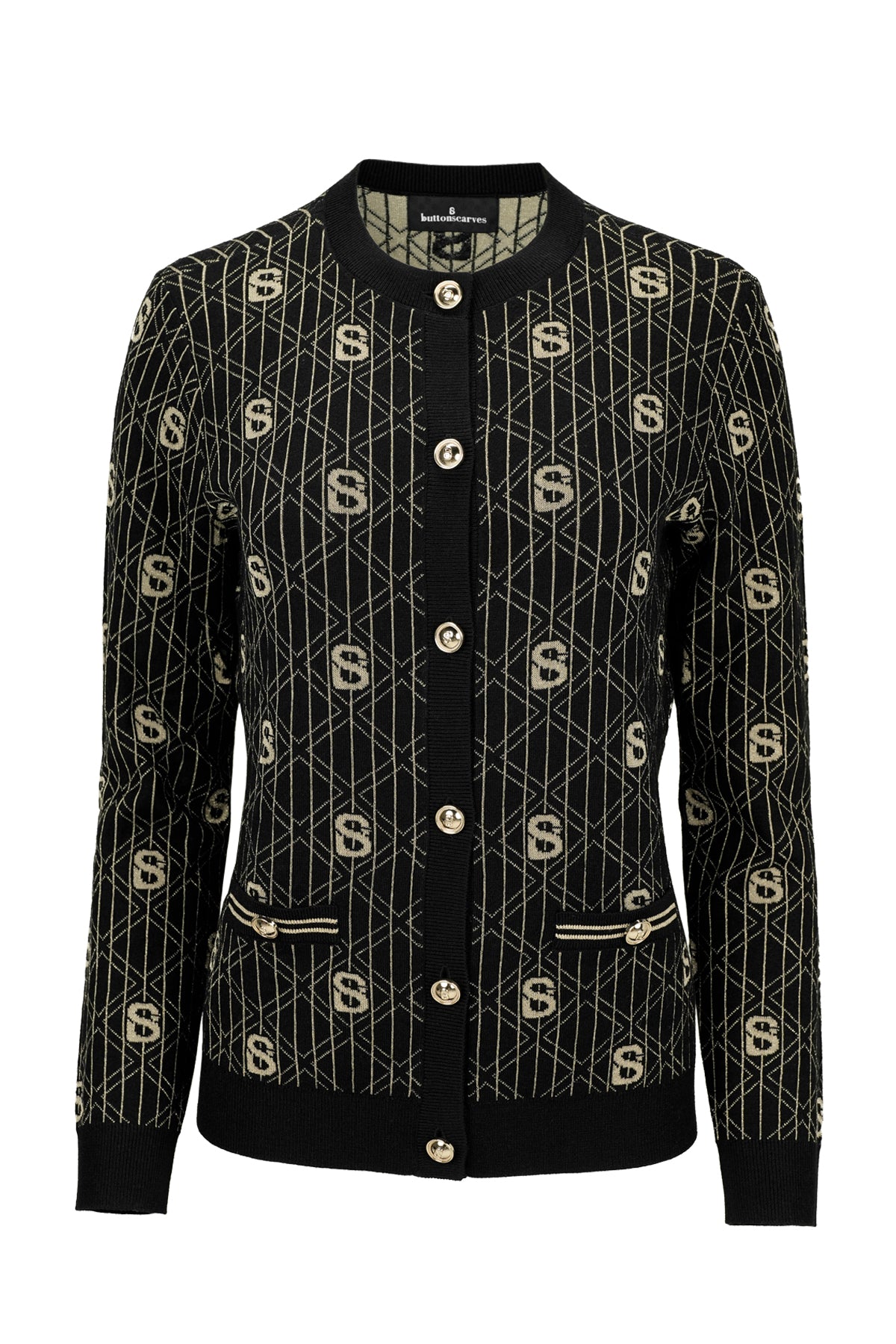 Lucy Cardigan - Black/Gold