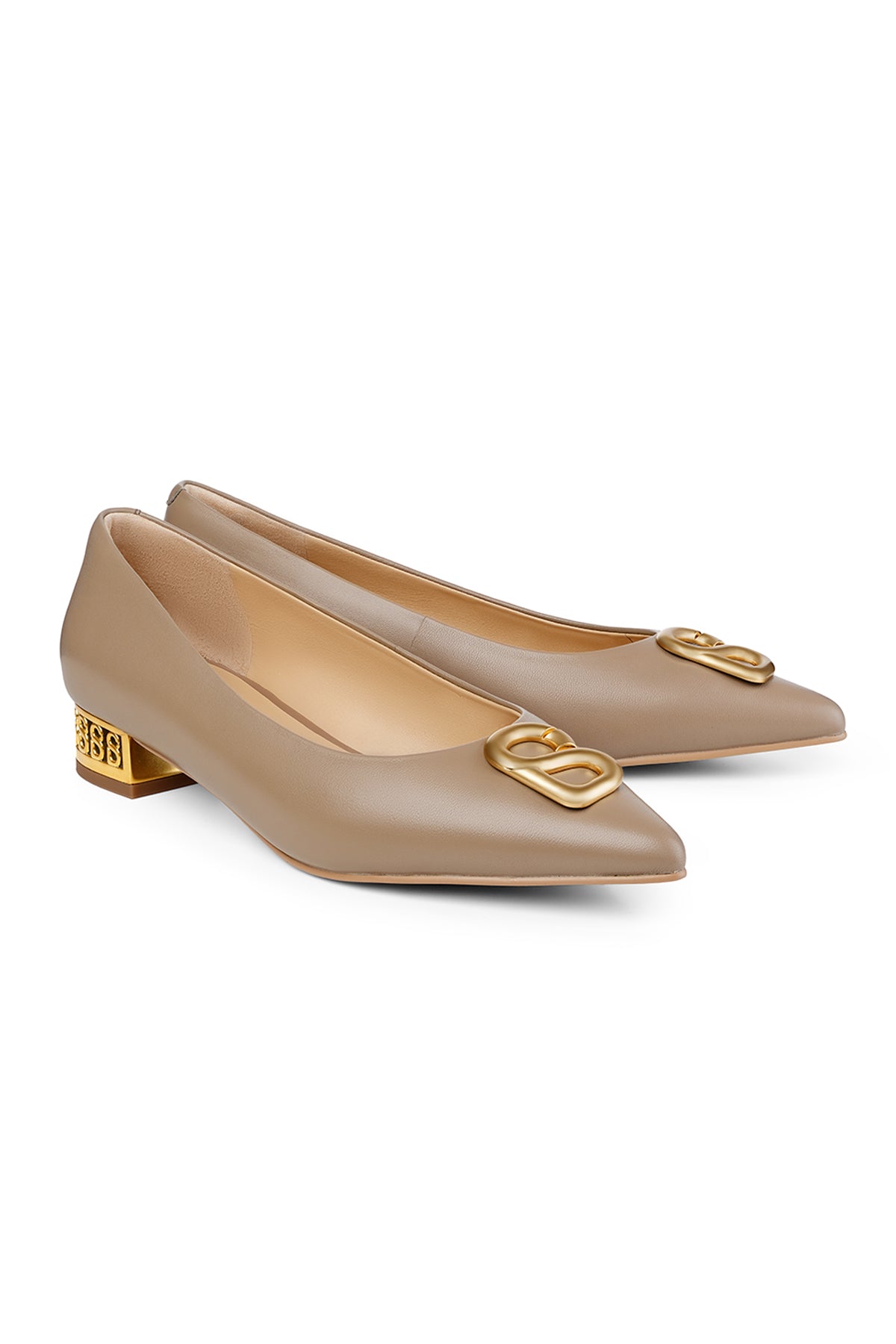 Milly Pump Shoes Taupe – Buttonscarves - Main Image