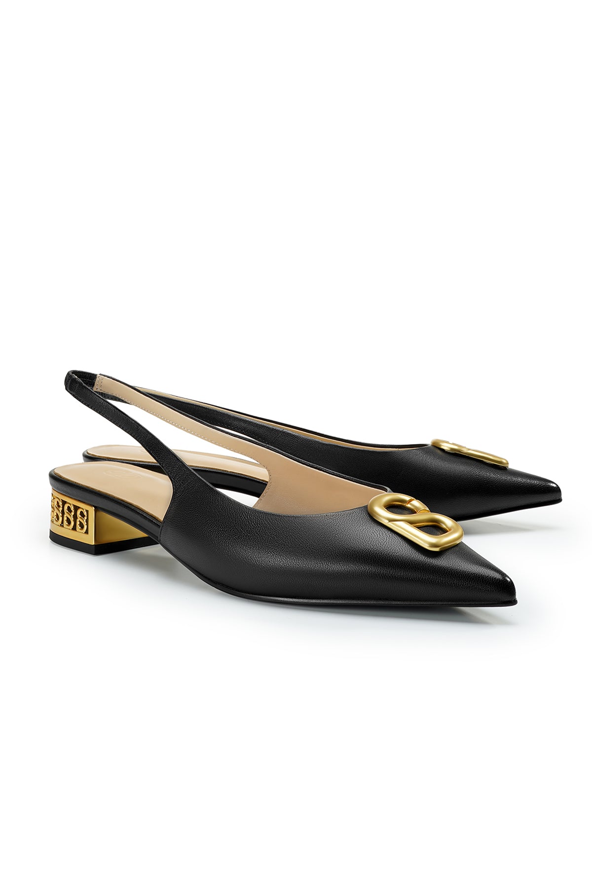 Milly Slingback Shoes - Caviar
