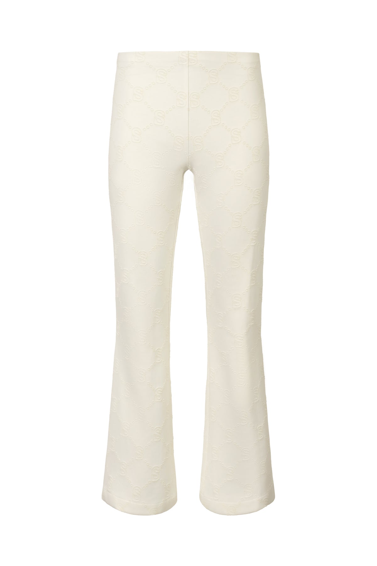 Monogram Beverly Knit Pants - White