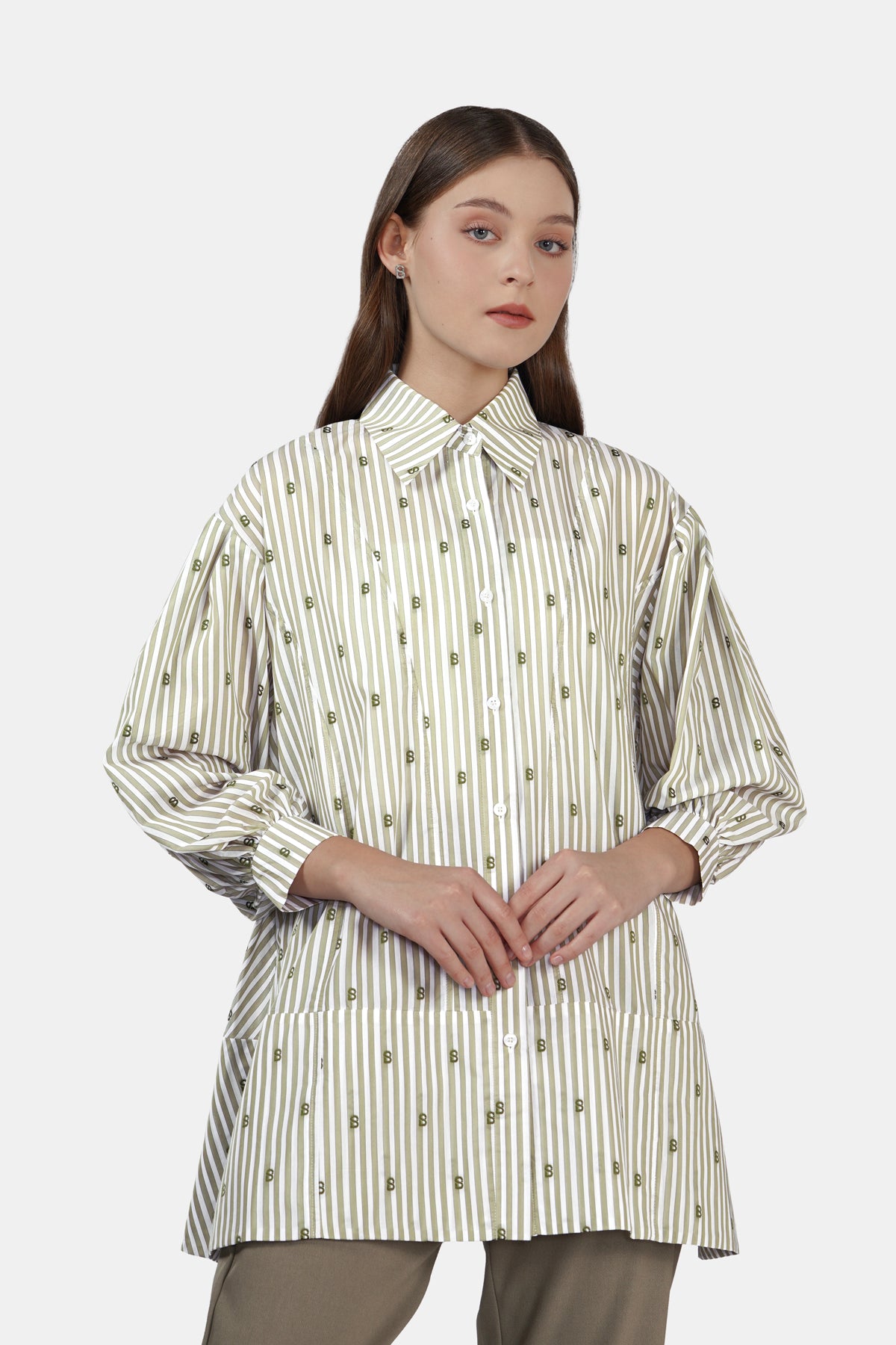 Monogram Ligna Shirt - Sage