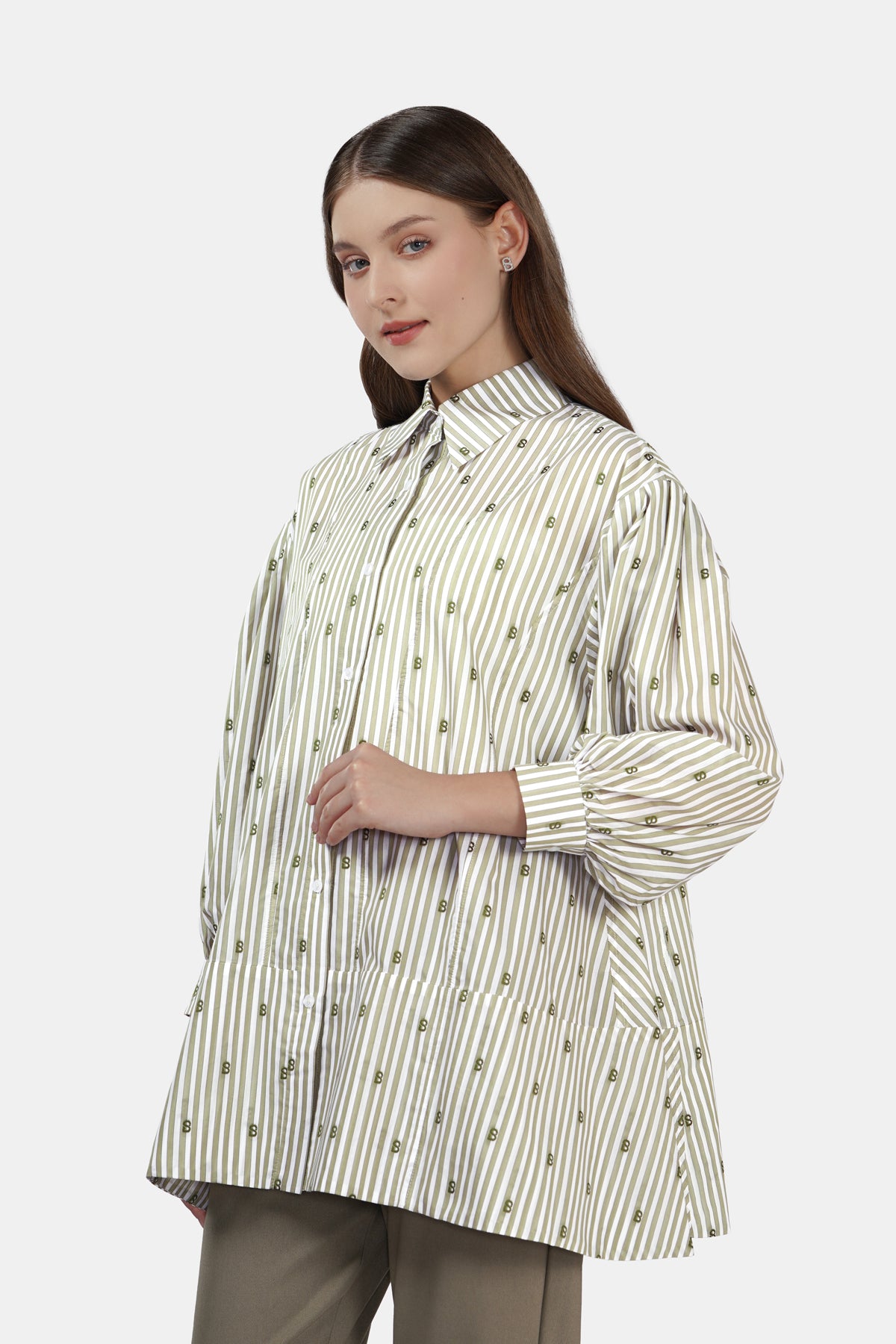 Monogram Ligna Shirt - Sage