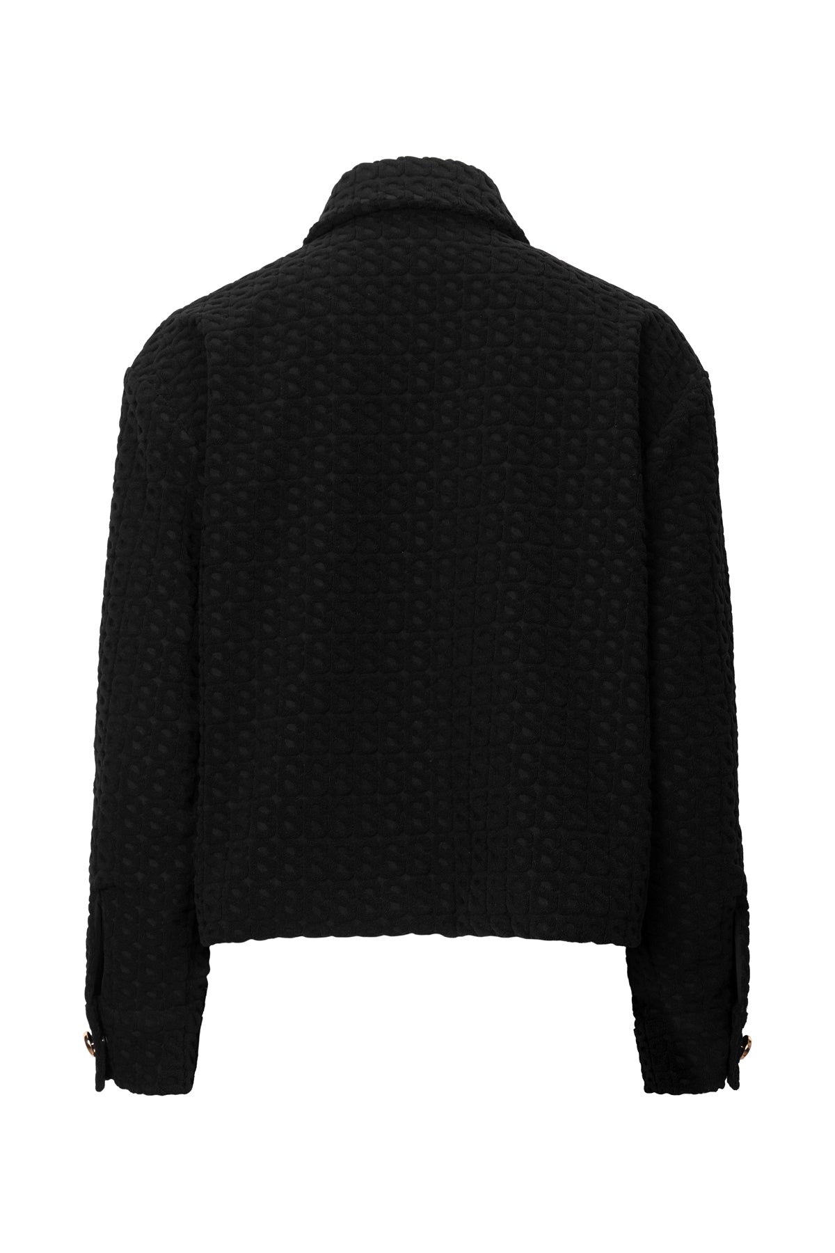 Monogram Luna Knit Crop Jacket - Black