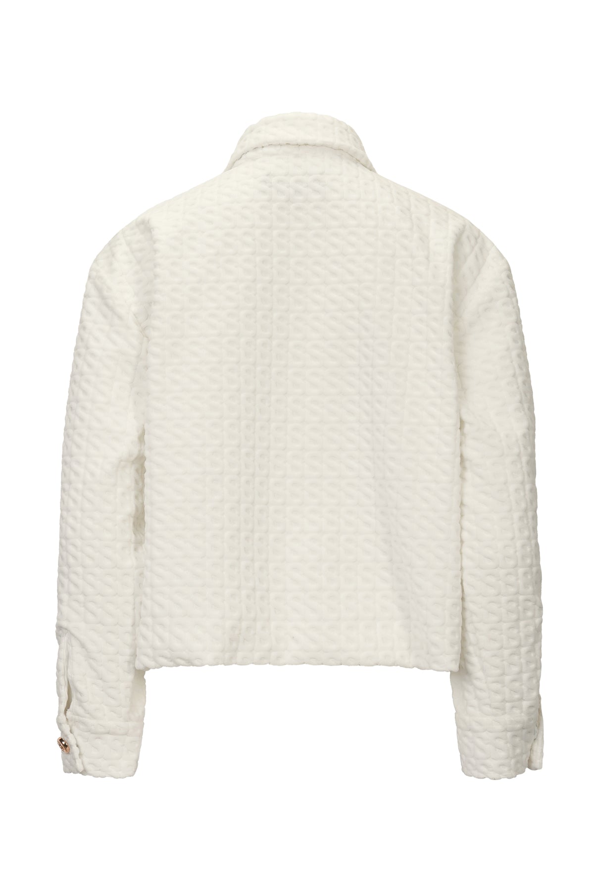 Monogram Luna Knit Crop Jacket - White