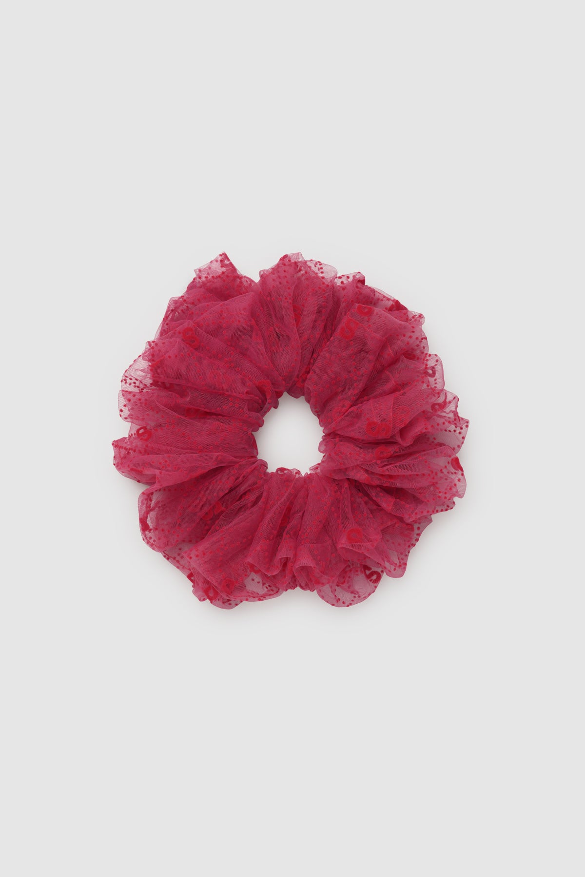 Monogram Mesh Scrunchie - Angelfish