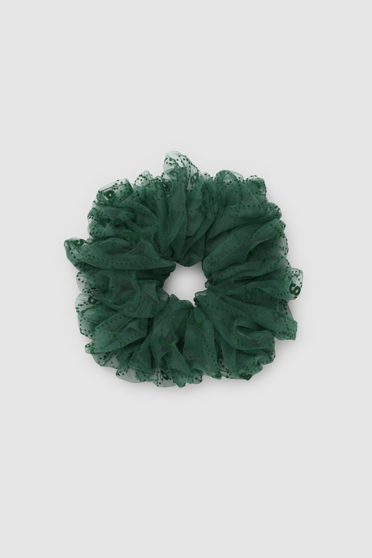 Monogram Mesh Scrunchie - Lagoon