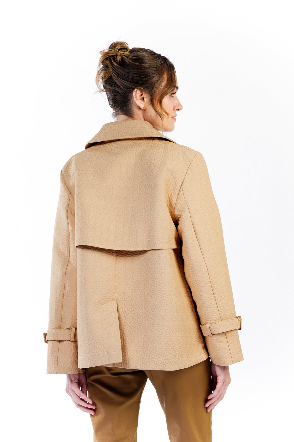 Monogram Luna Coat - Tan