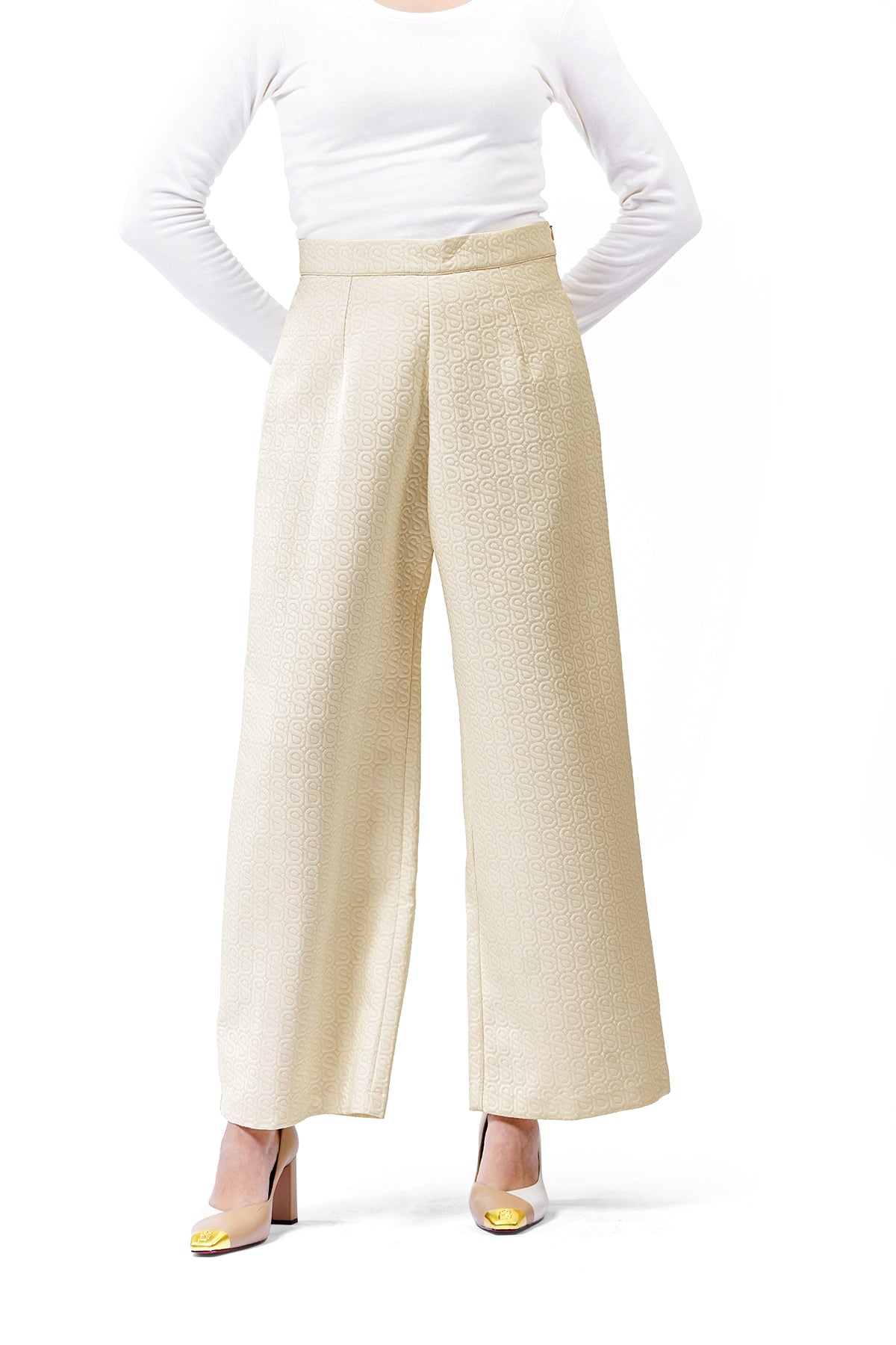 Monogram Luna Pants - Ivory