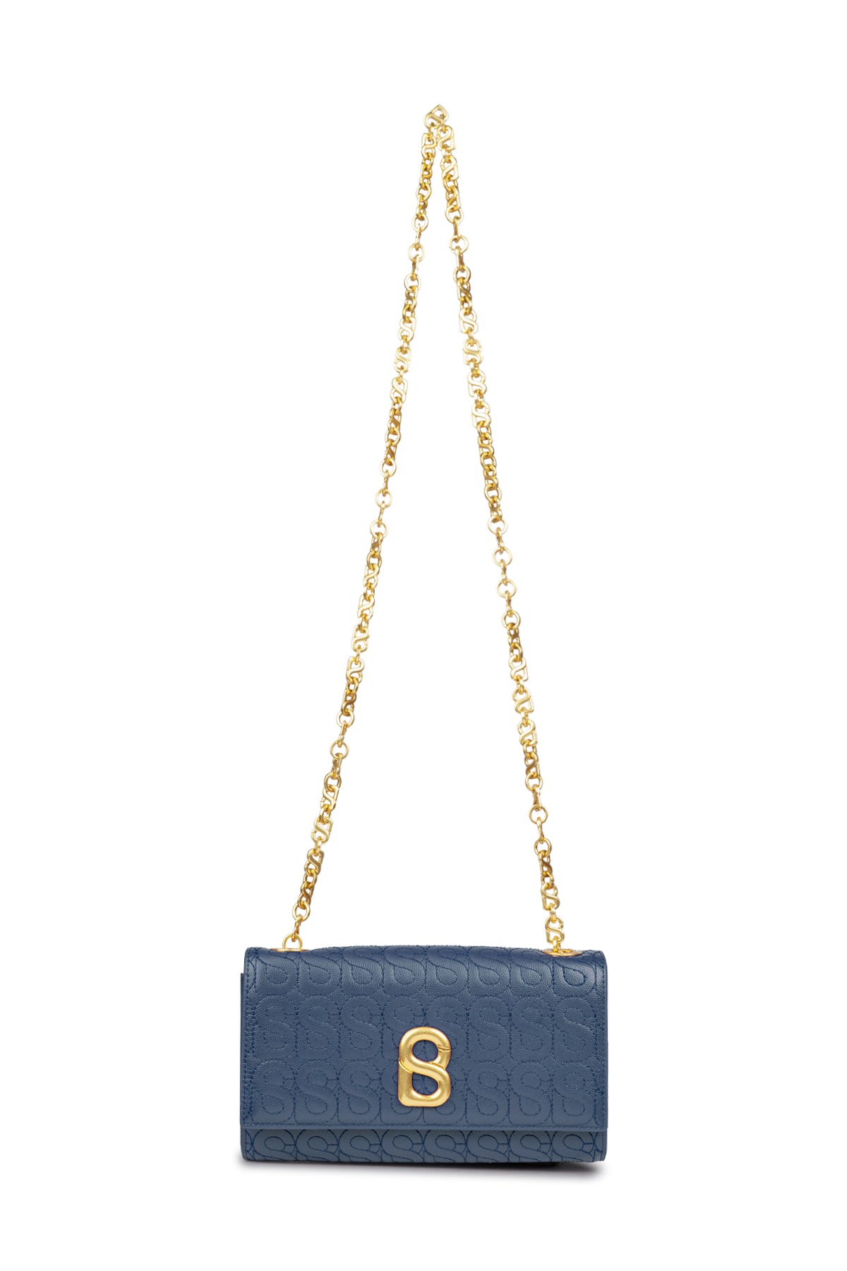 Luna Deri Zincirli Cüzdan - Lacivert