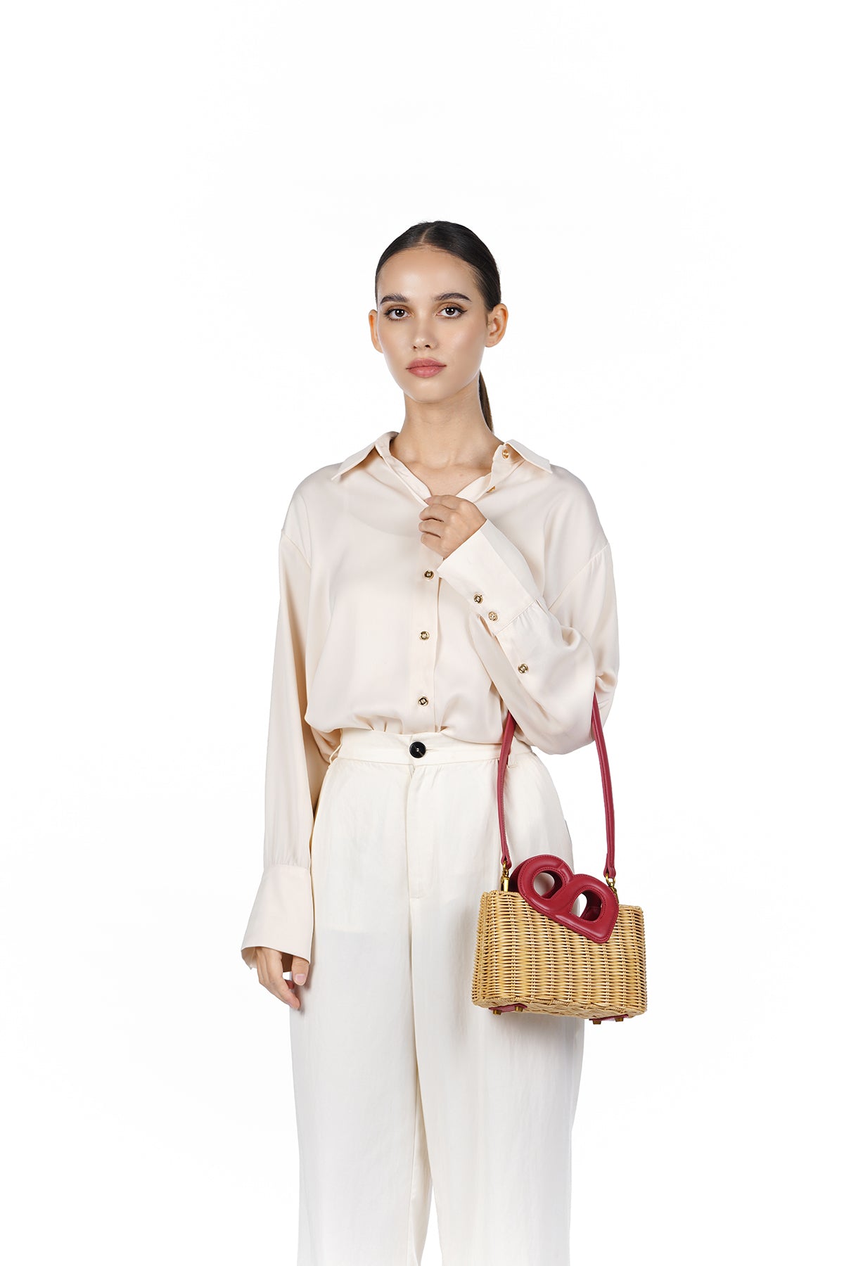 Nina Rattan Bag - Viva Magenta