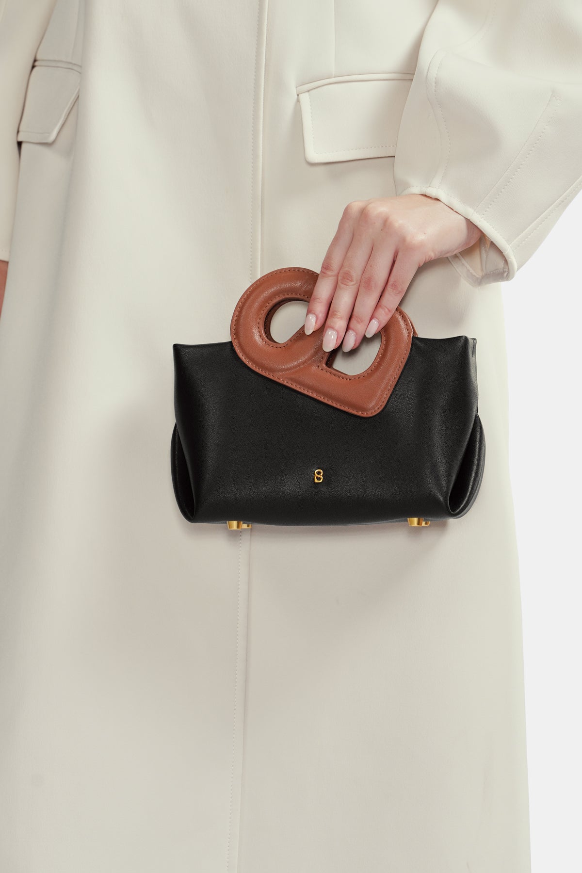 Nina Two-Tone Bag Small - Black/Brown