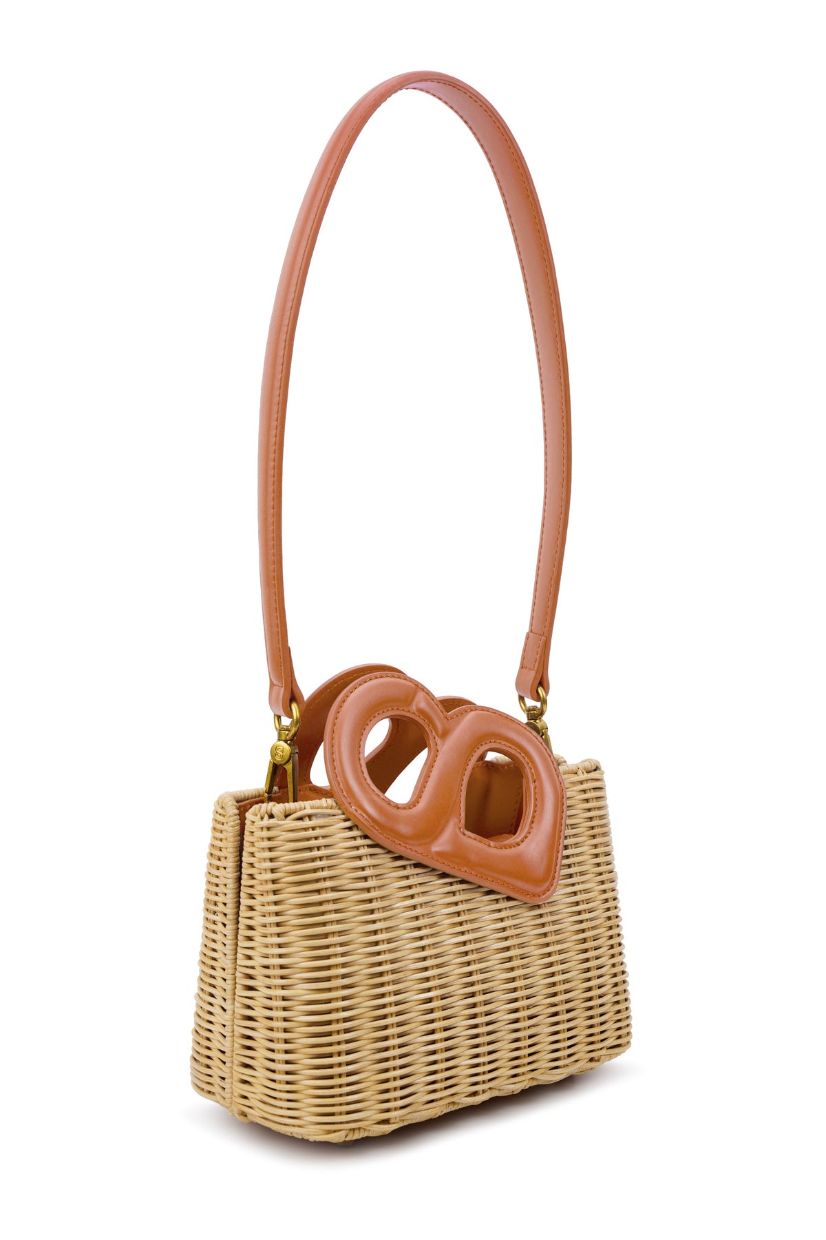 Nina Rattan Bag - Brown