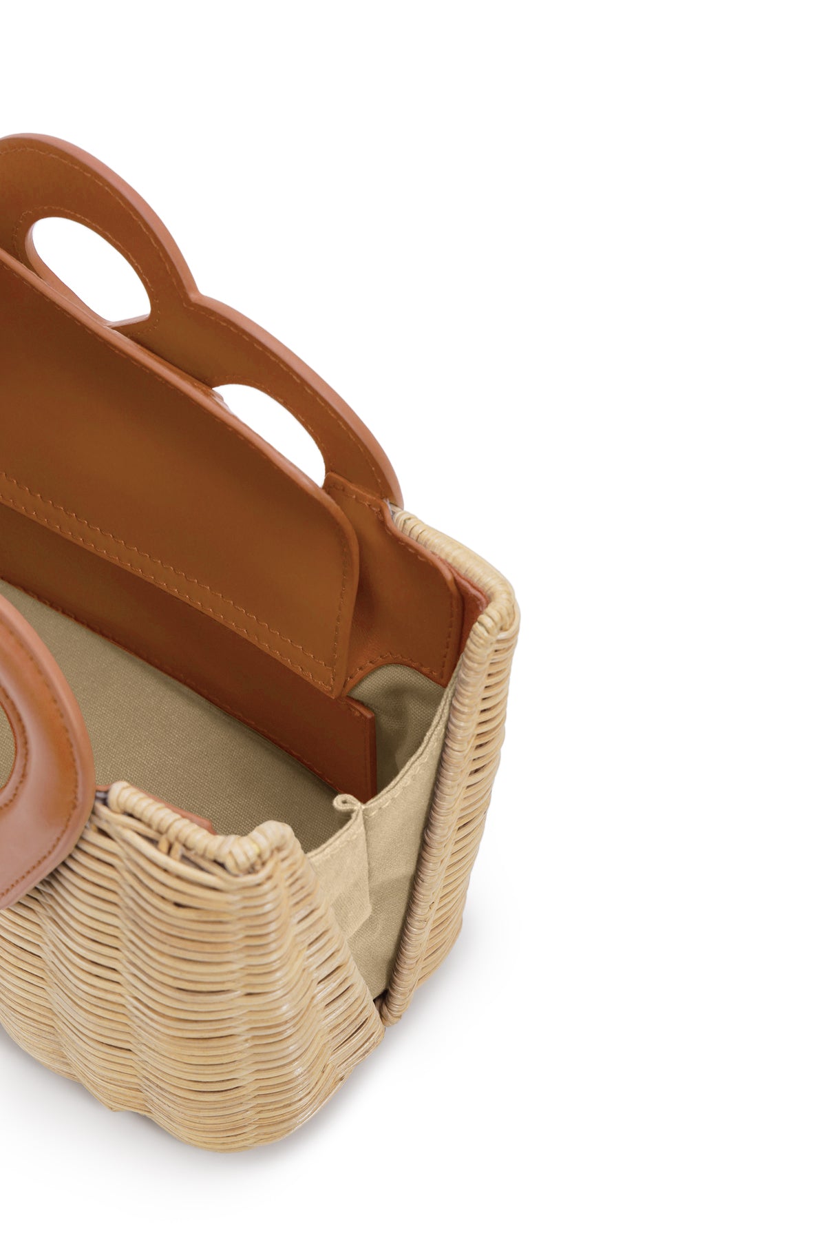 Nina Rattan Bag - Brown