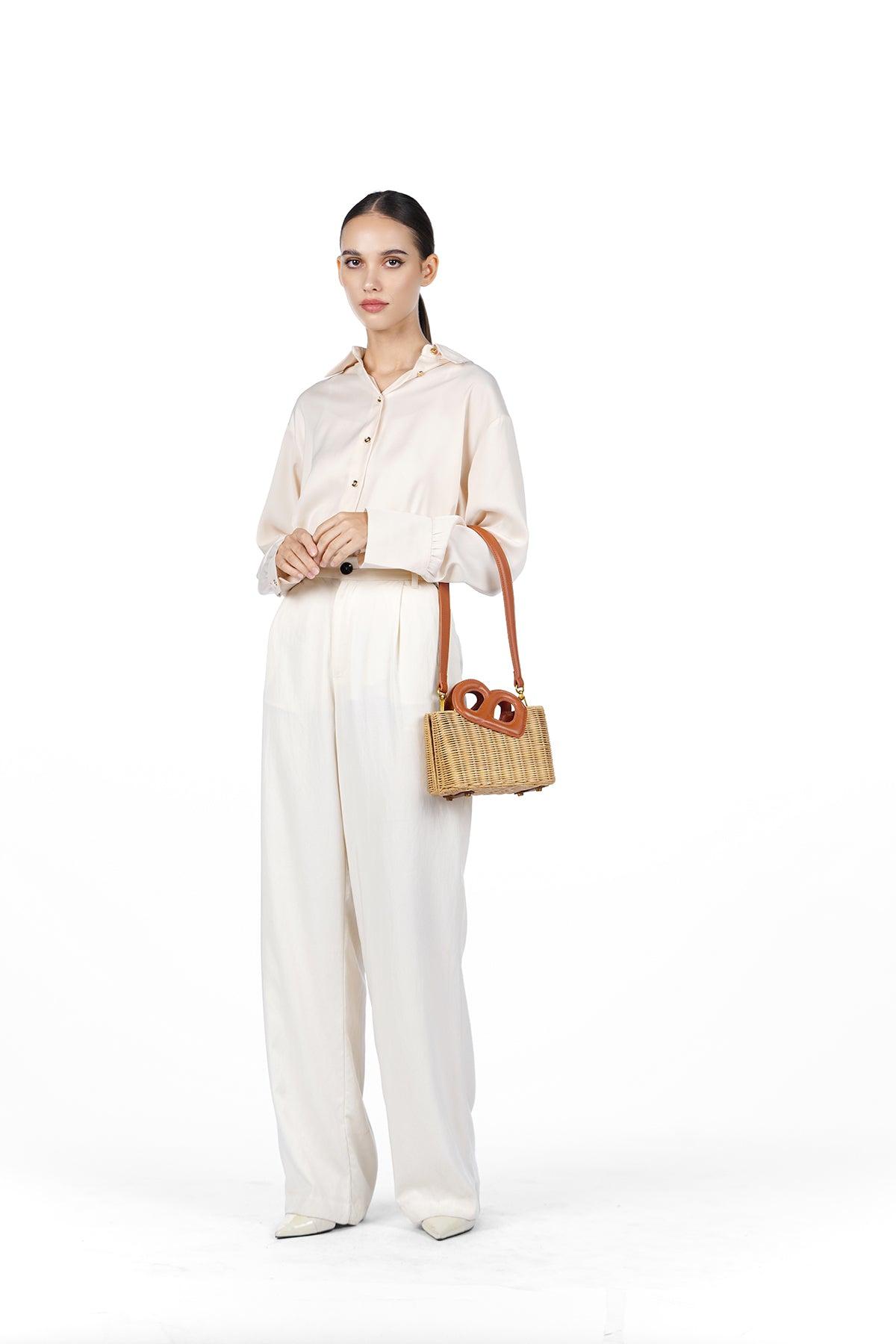 Nina Rattan Bag - Brown