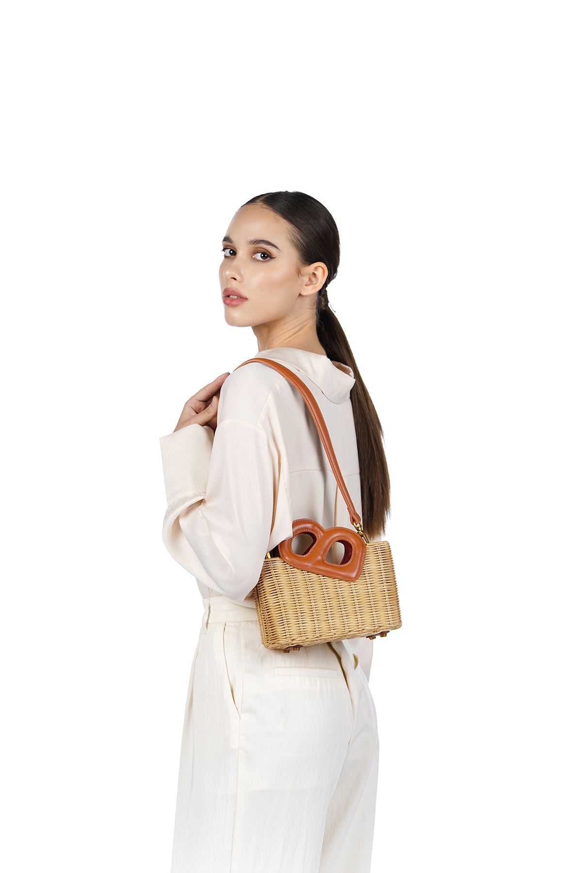 Nina Rattan Bag - Brown