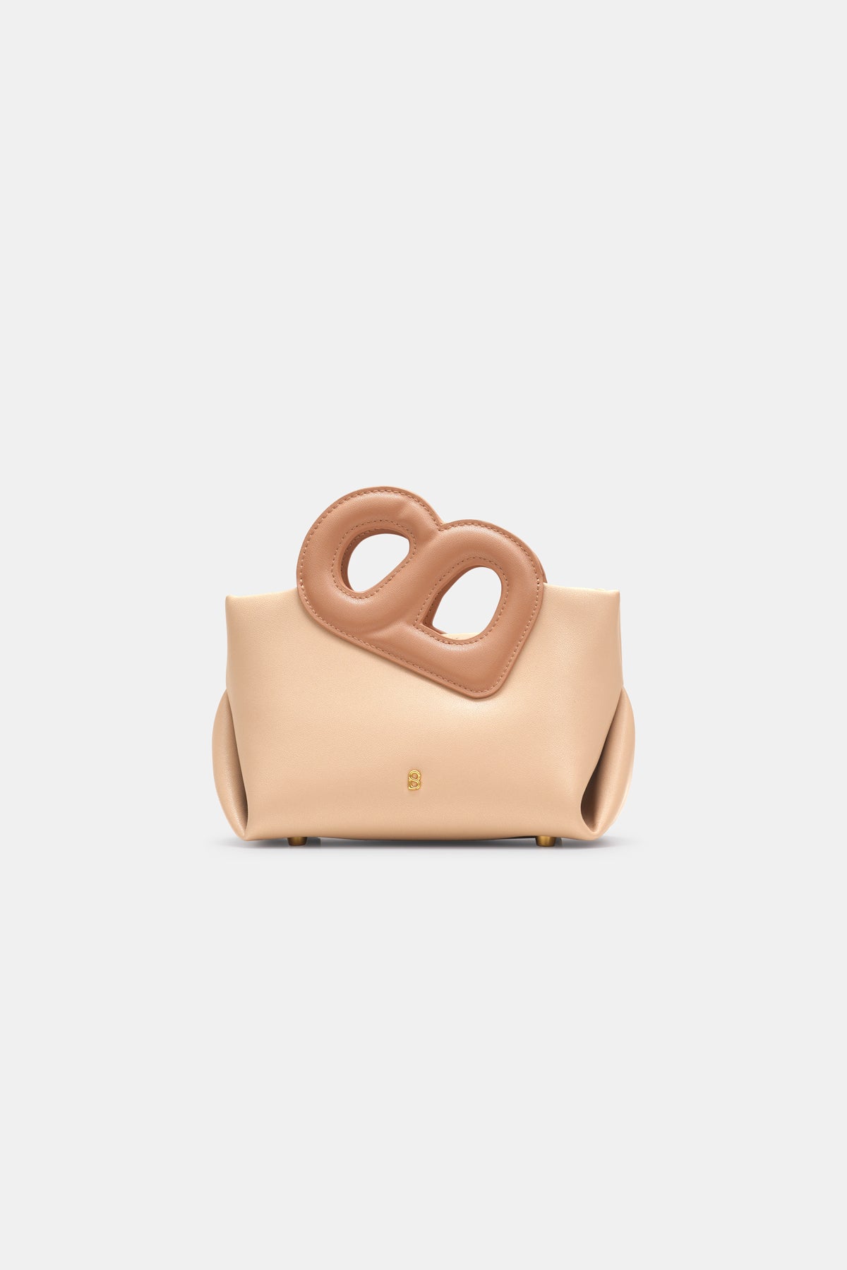 Nina Two-Tone Bag Small - Beige/Brown