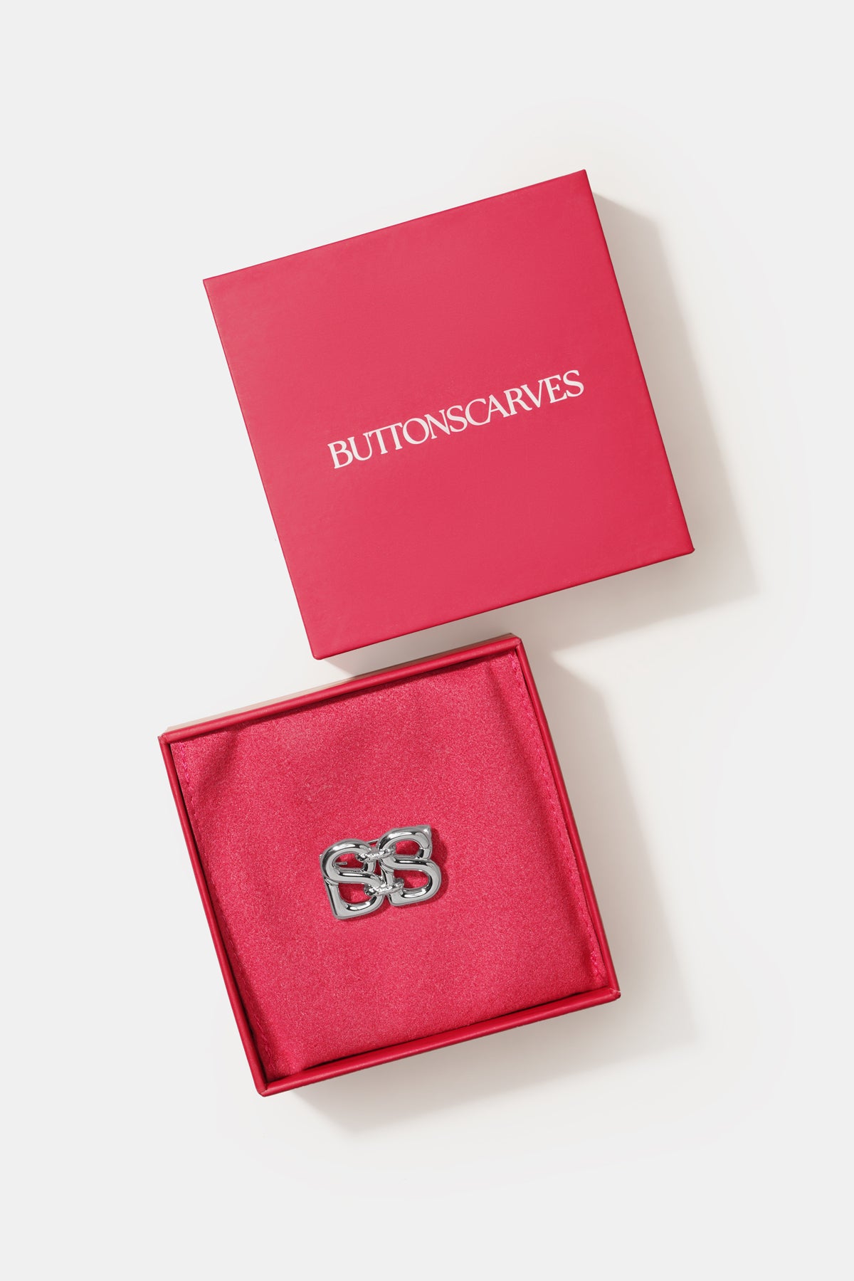 Petite Deux Brooch - Silver