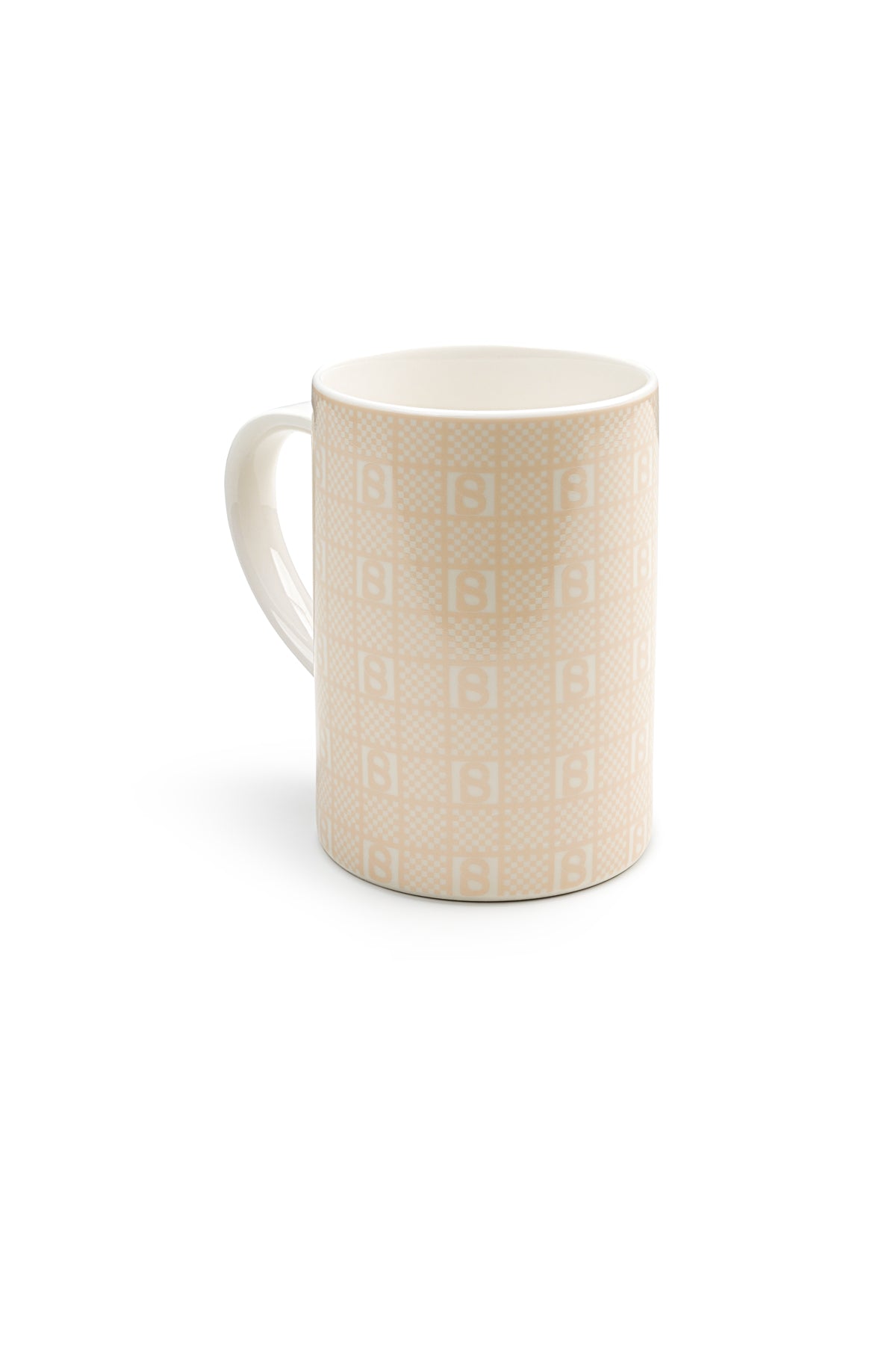 Plaid Monogram Mug - Cream