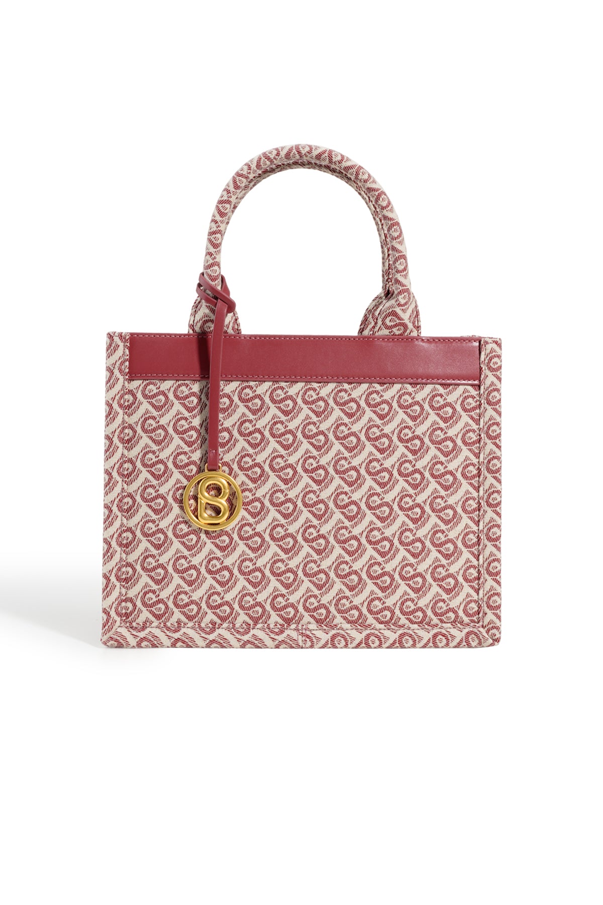 Bimu Jakarlı Tote Çanta Küçük - Redwood