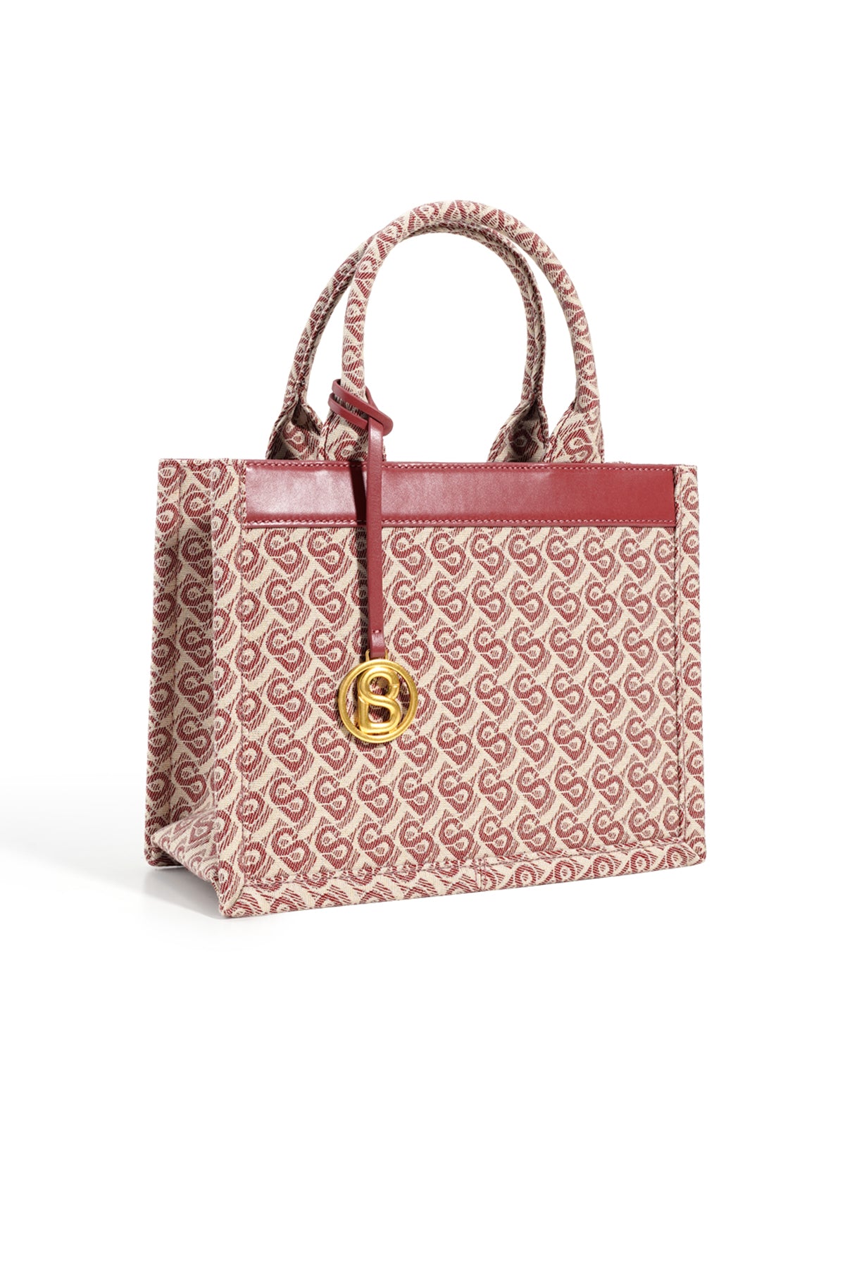 Bimu Jakarlı Tote Çanta Küçük - Redwood