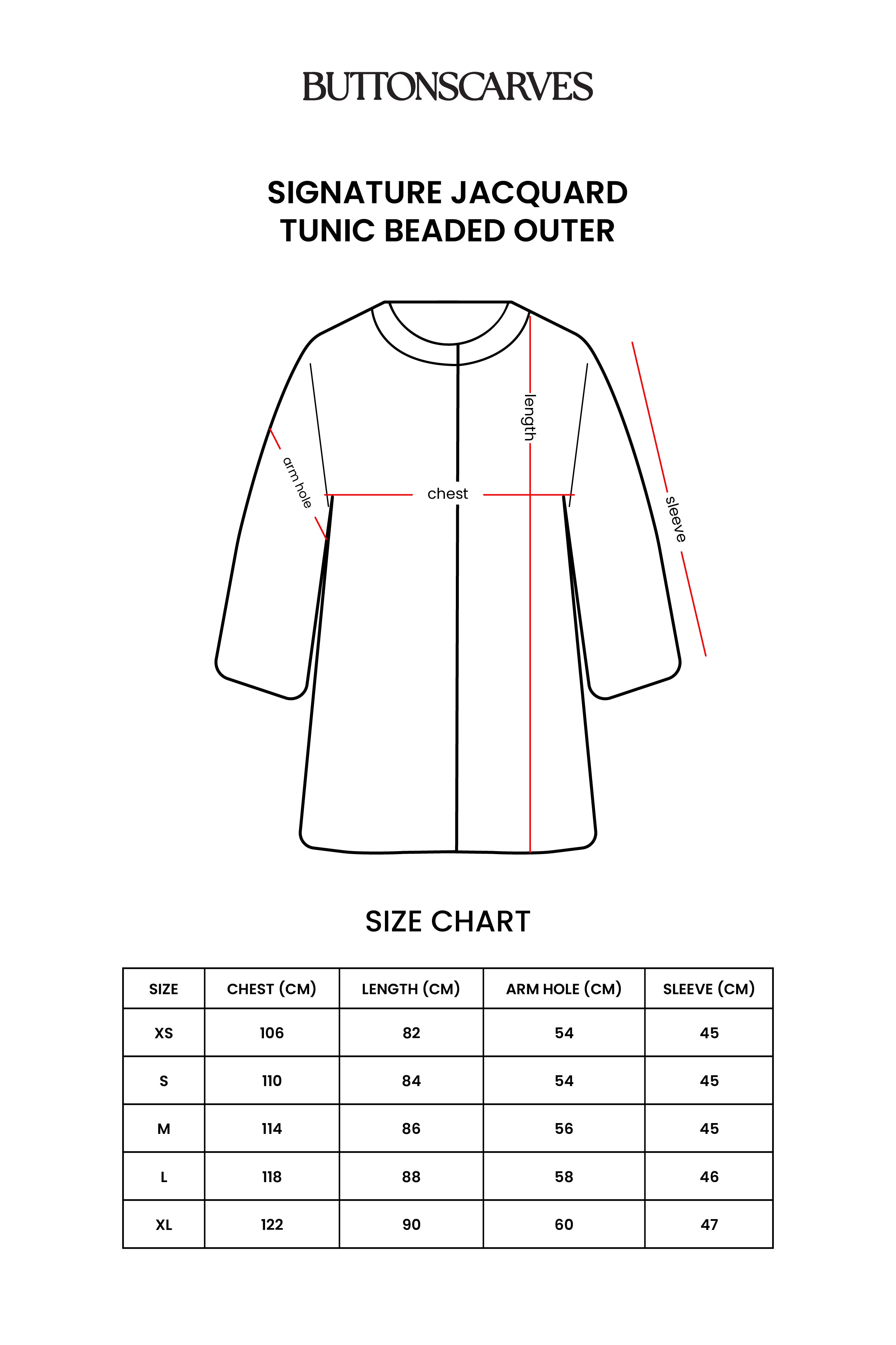 Signature Jacquard Tunic Beaded Outer - Navy