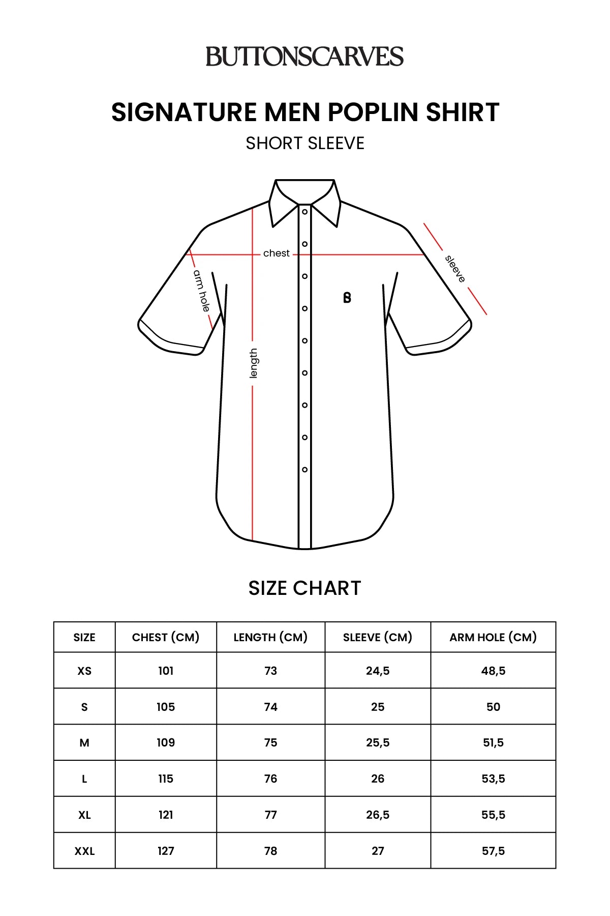 Signature Men Poplin Shirt Short Sleeve - Blue