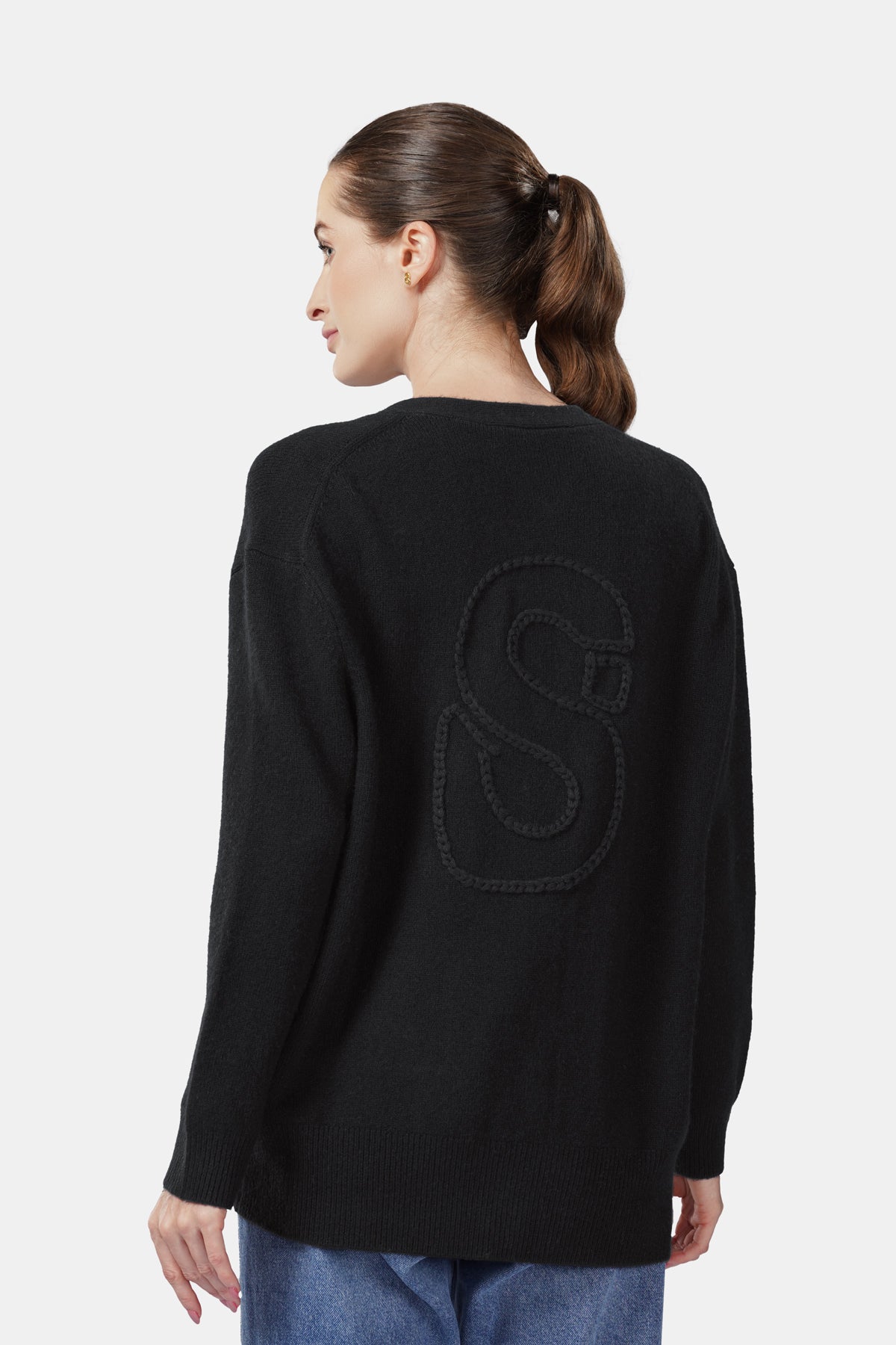 Signature Wool Cardigan - Black