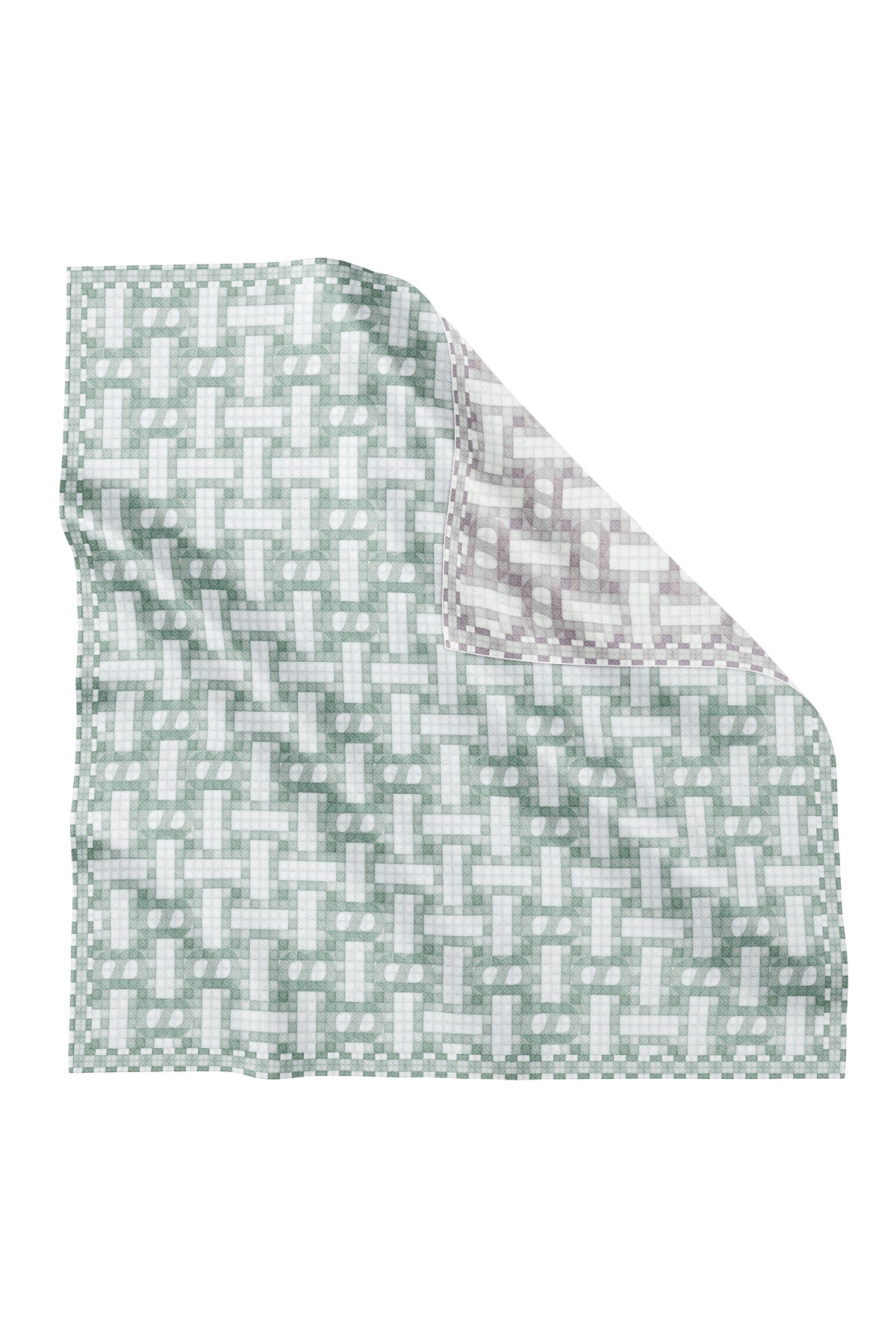 İpek Jakarlı Kare - Dokuma Adaçayı ve Ametist