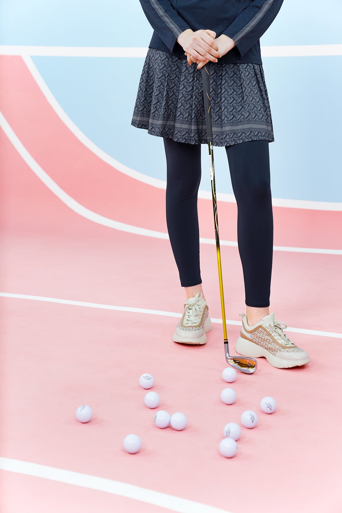 Athleisure Skirted Legging - Navy