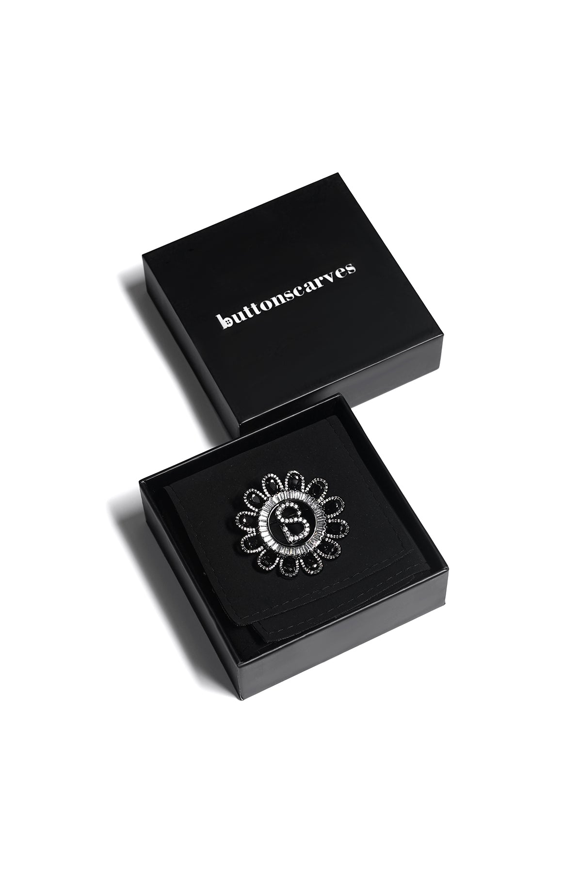 Solara Brooch - Hematite