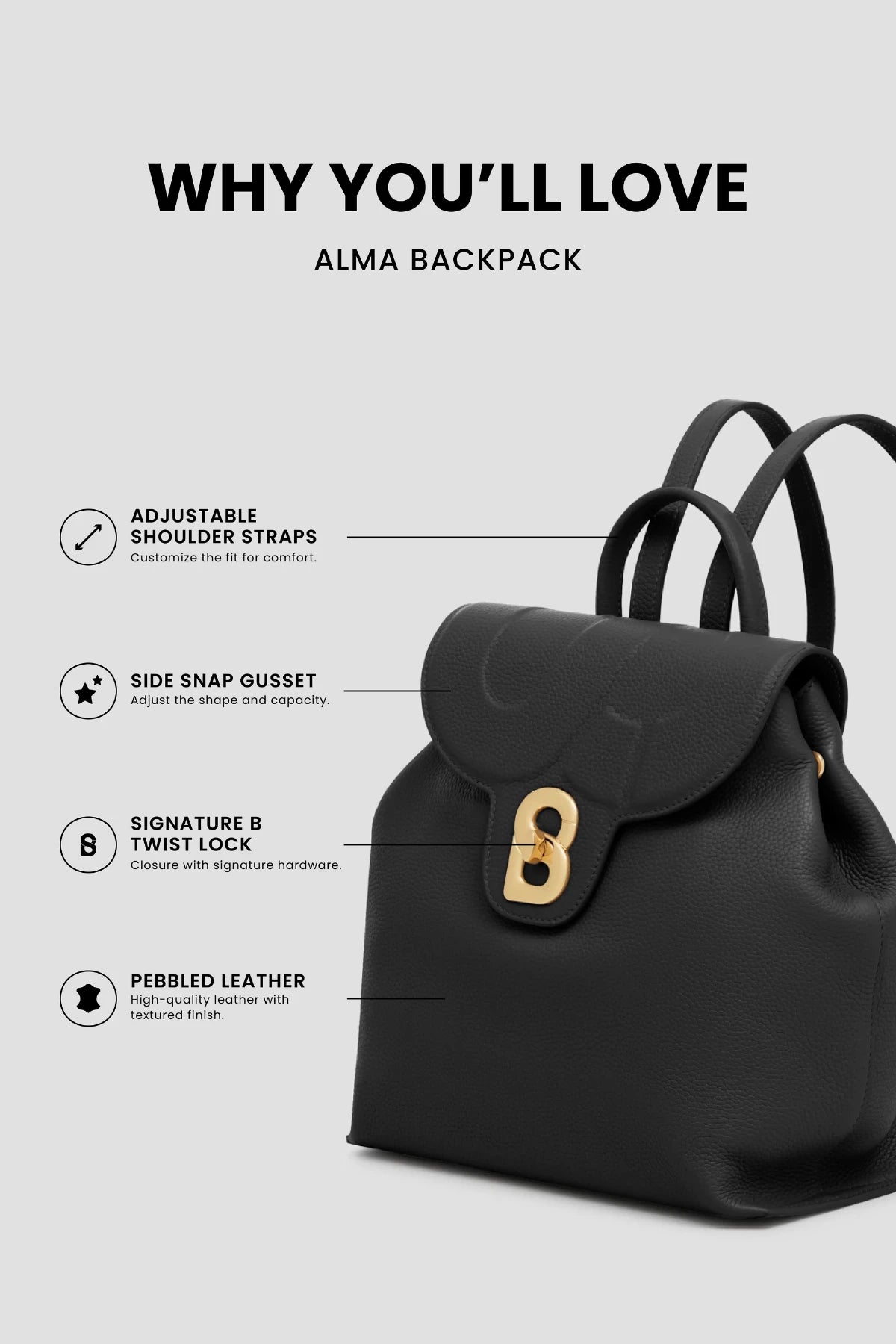 Alma Backpack - Black