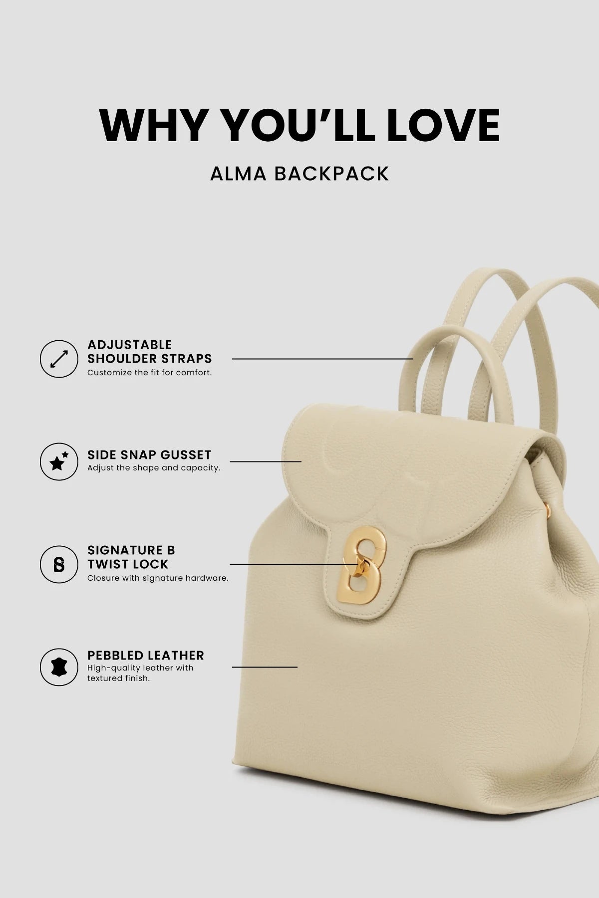 Alma Backpack - Lamb
