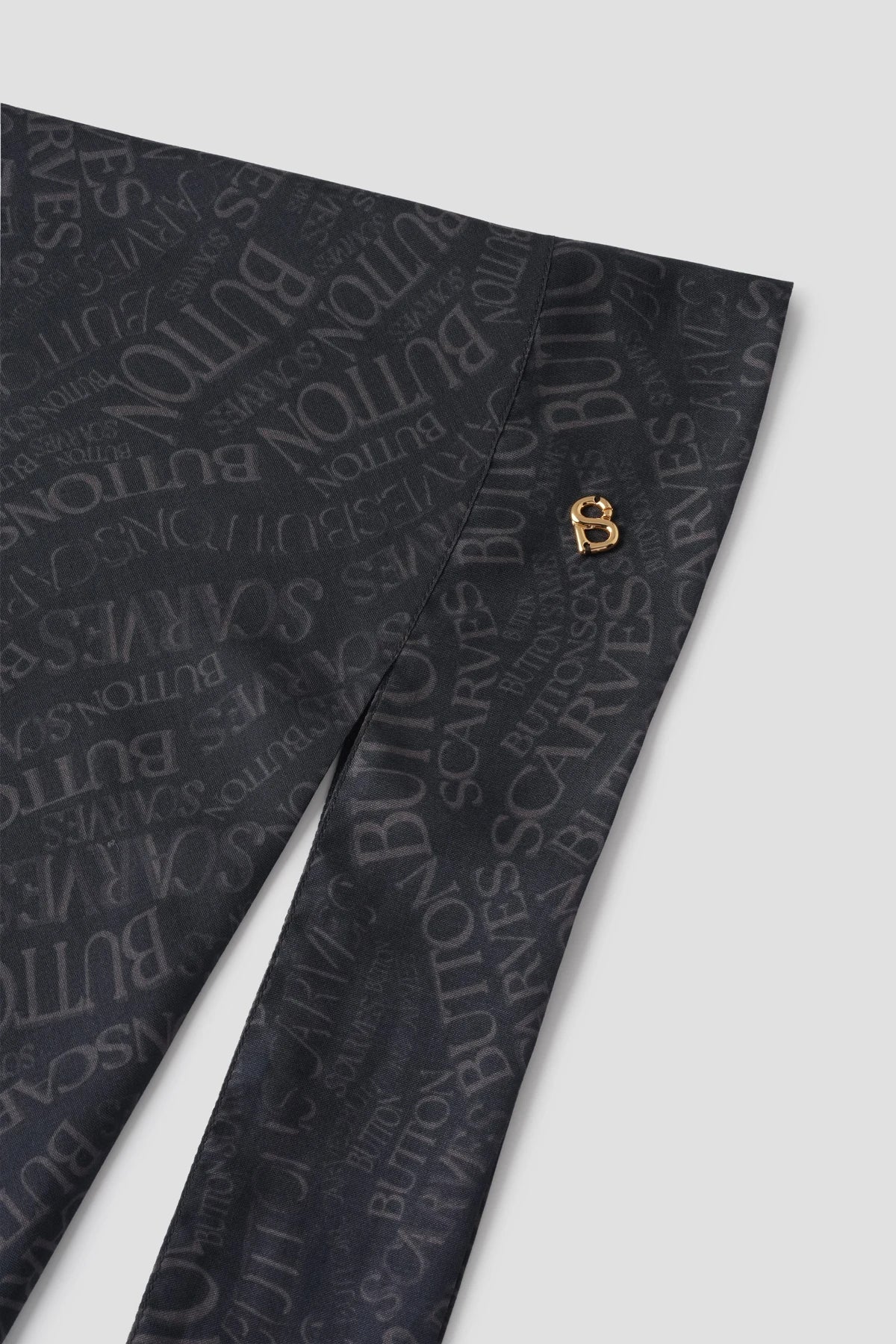 Waves Monogram Tie Back Shawl - Black Sea