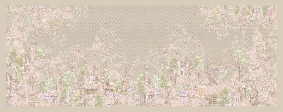 British 2 Satin Shawl - Palace