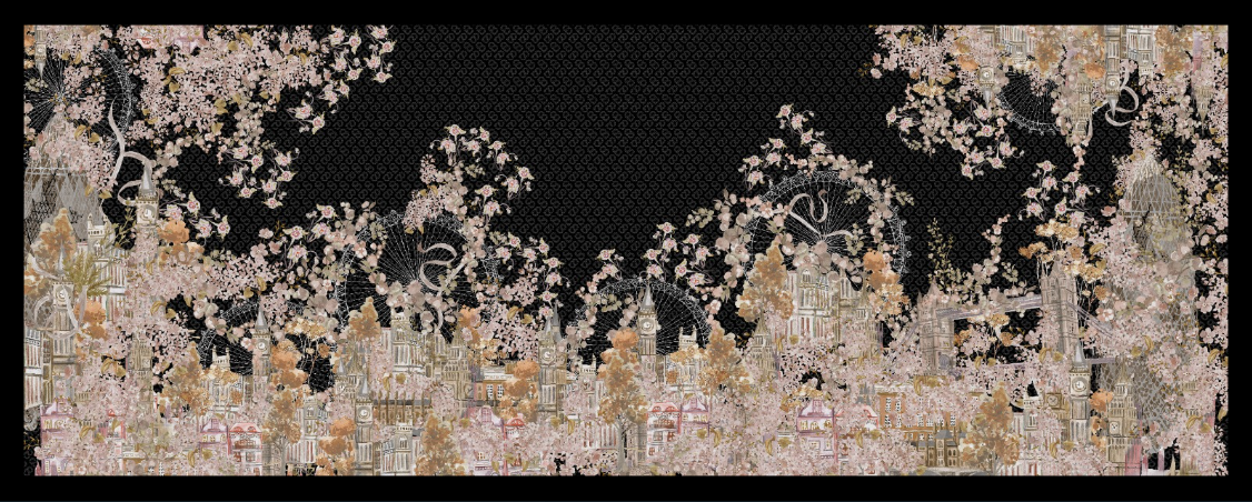 British 2 Satin Shawl - Royal Guard