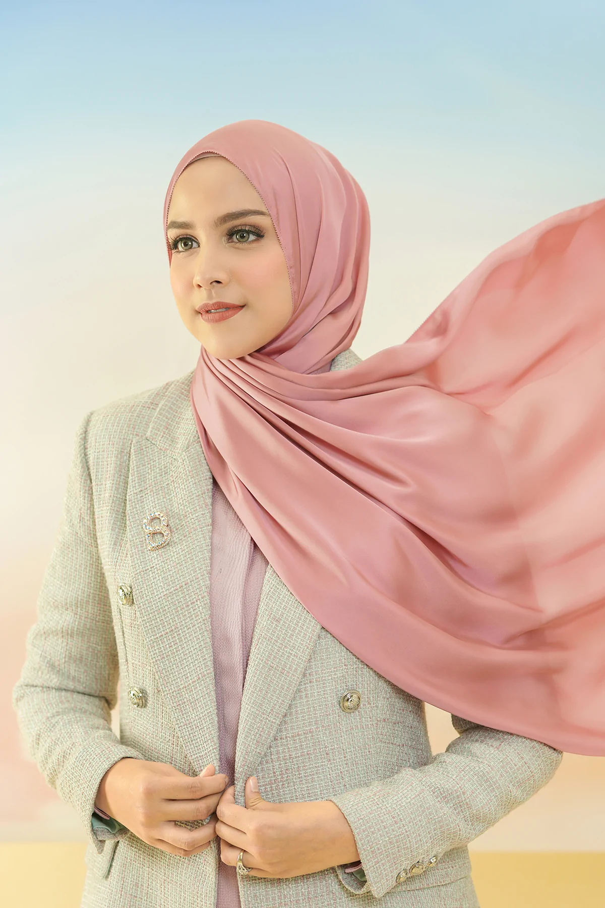 Alma Shawl 3.0 - Misty Rose