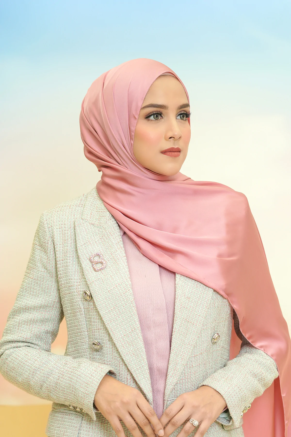 Alma Shawl 3.0 - Misty Rose