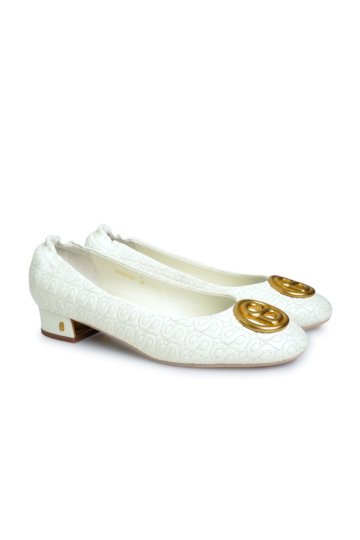 Luna Block Heels - White