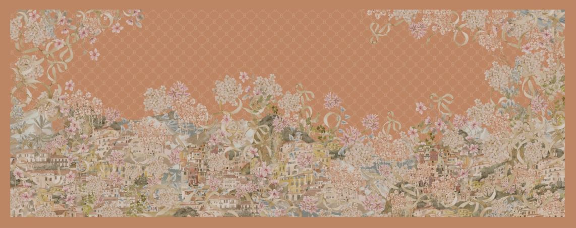 Como Satin Shawl - Pizza