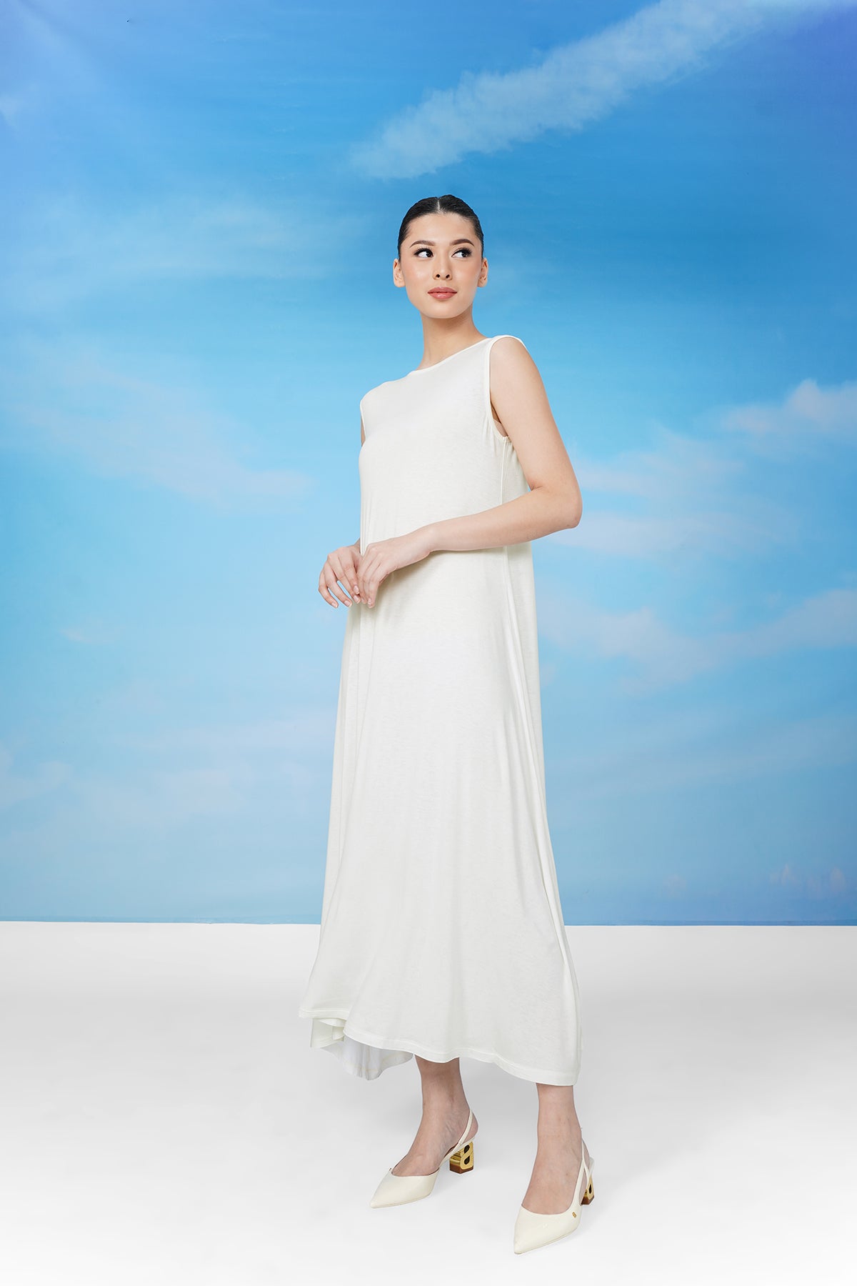 Sleeveless Inner Dress - Egret