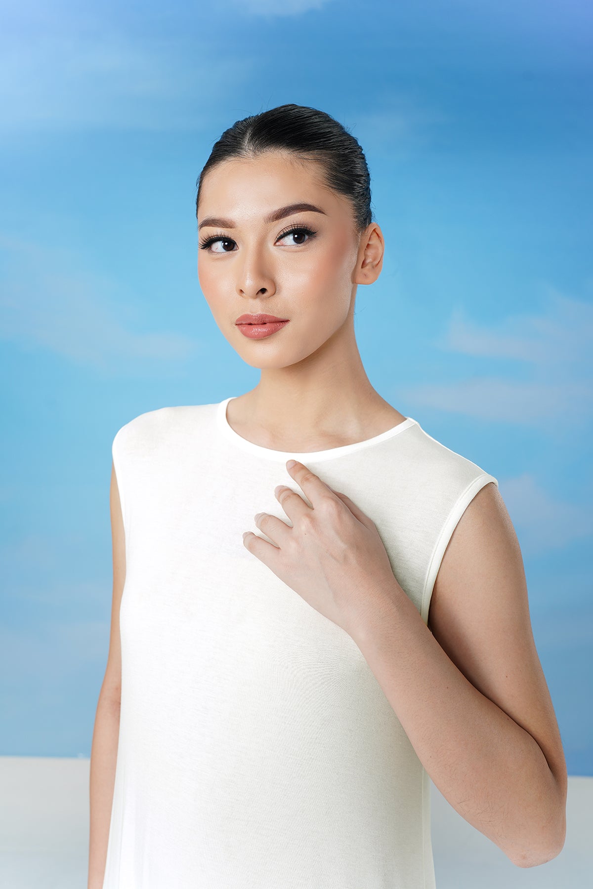 Sleeveless Inner Dress - Egret