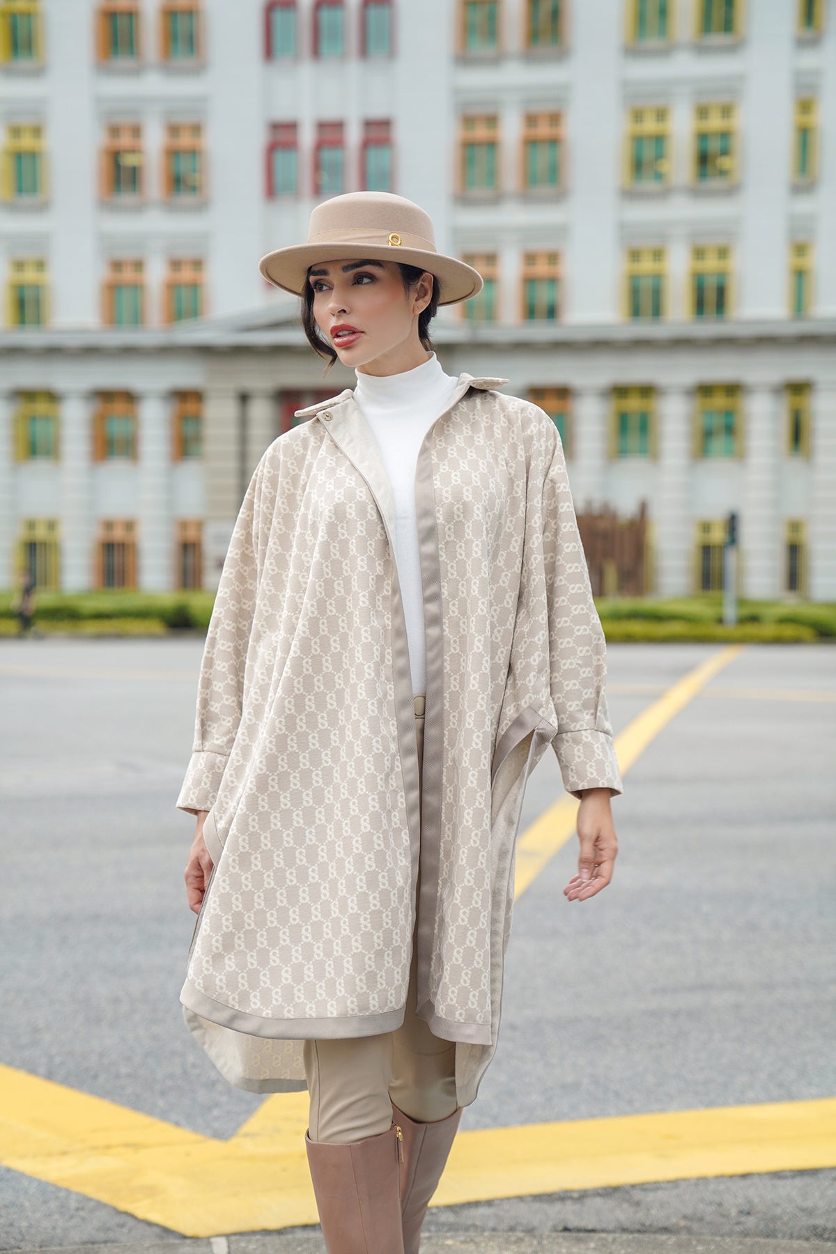 Monogram Batwing Outer - Beige